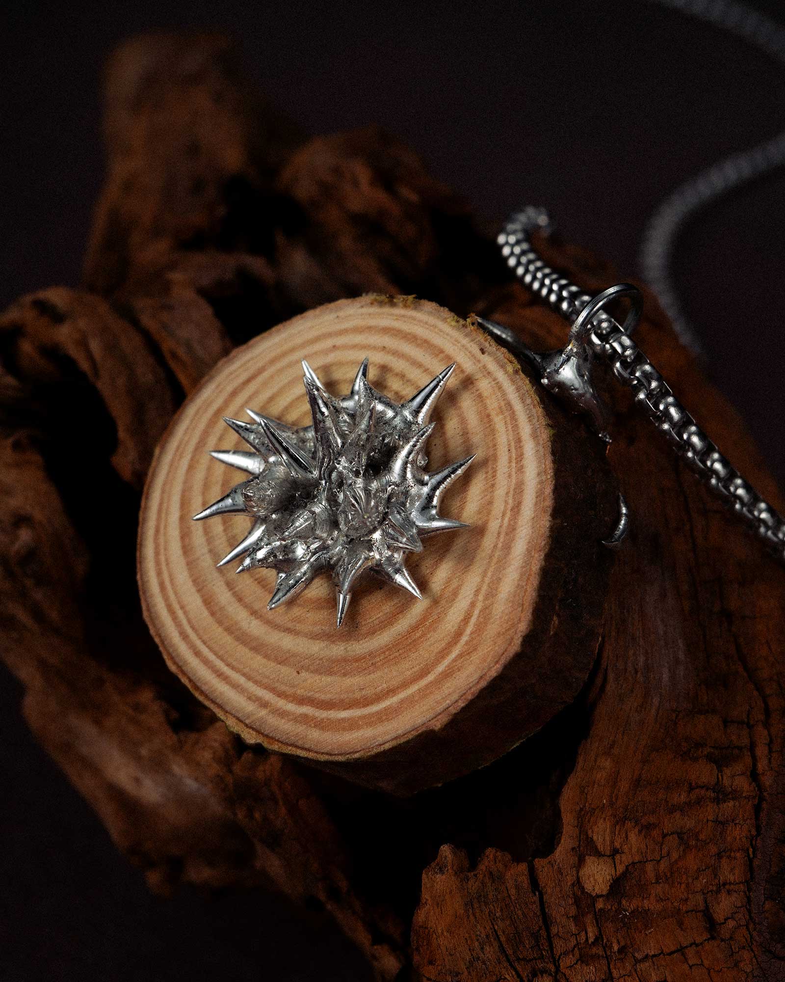 Emberthorn, Alternative Soldered Wood Necklace