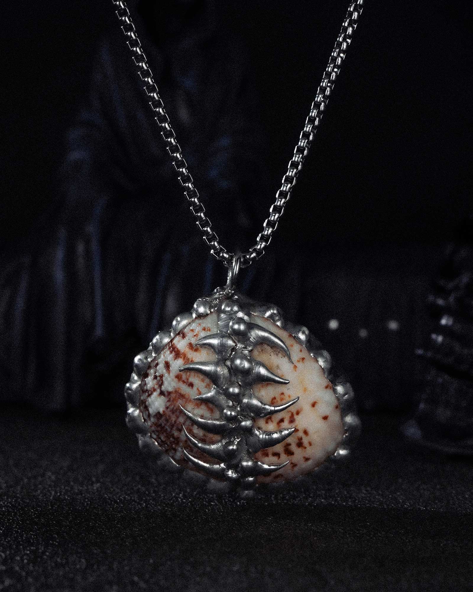 Tideborne Fang, Handcrafted Soldering Shell Necklace