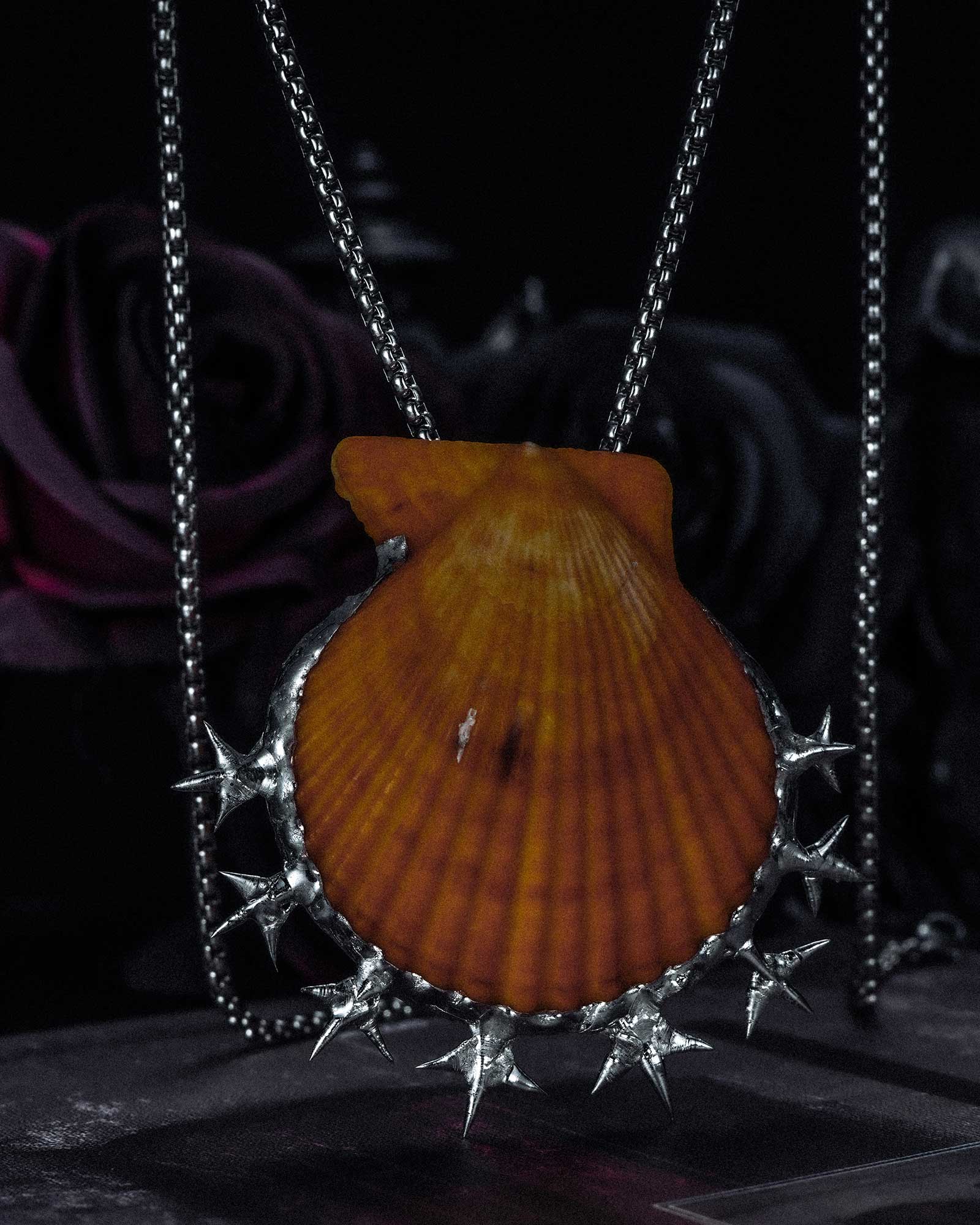 Molten Sunscale, Statement Handmade Soldered Seashell Necklace