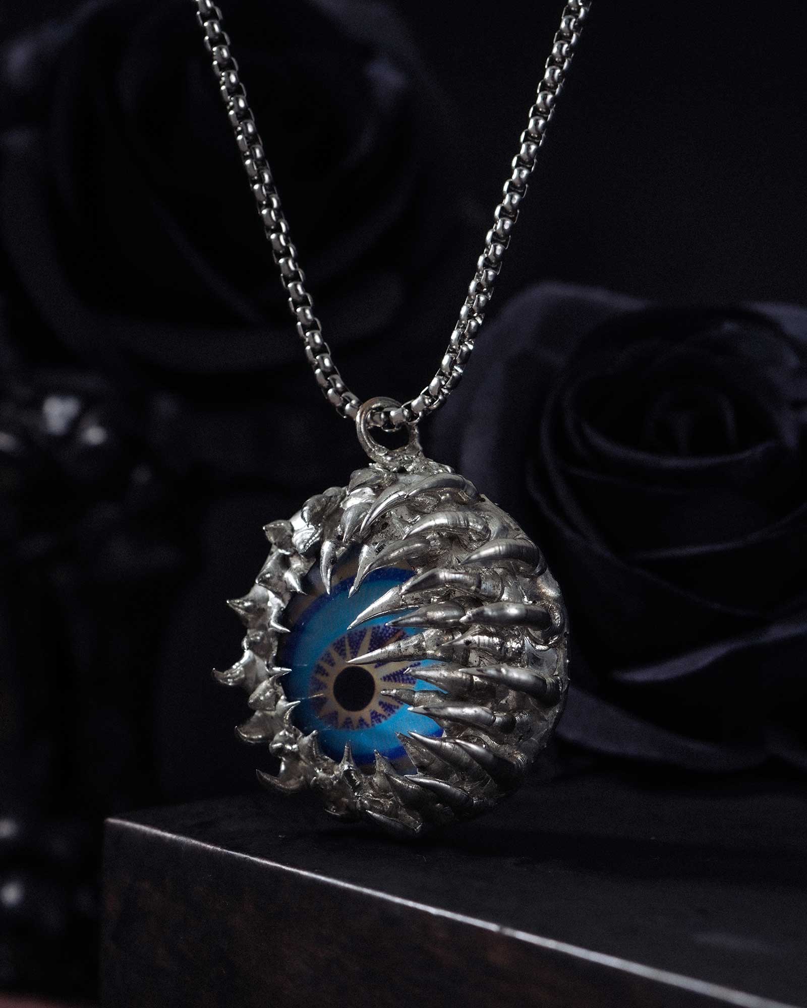 Glitch Gaze, Bewitched Handcrafted Soldered Evil Eye Necklace