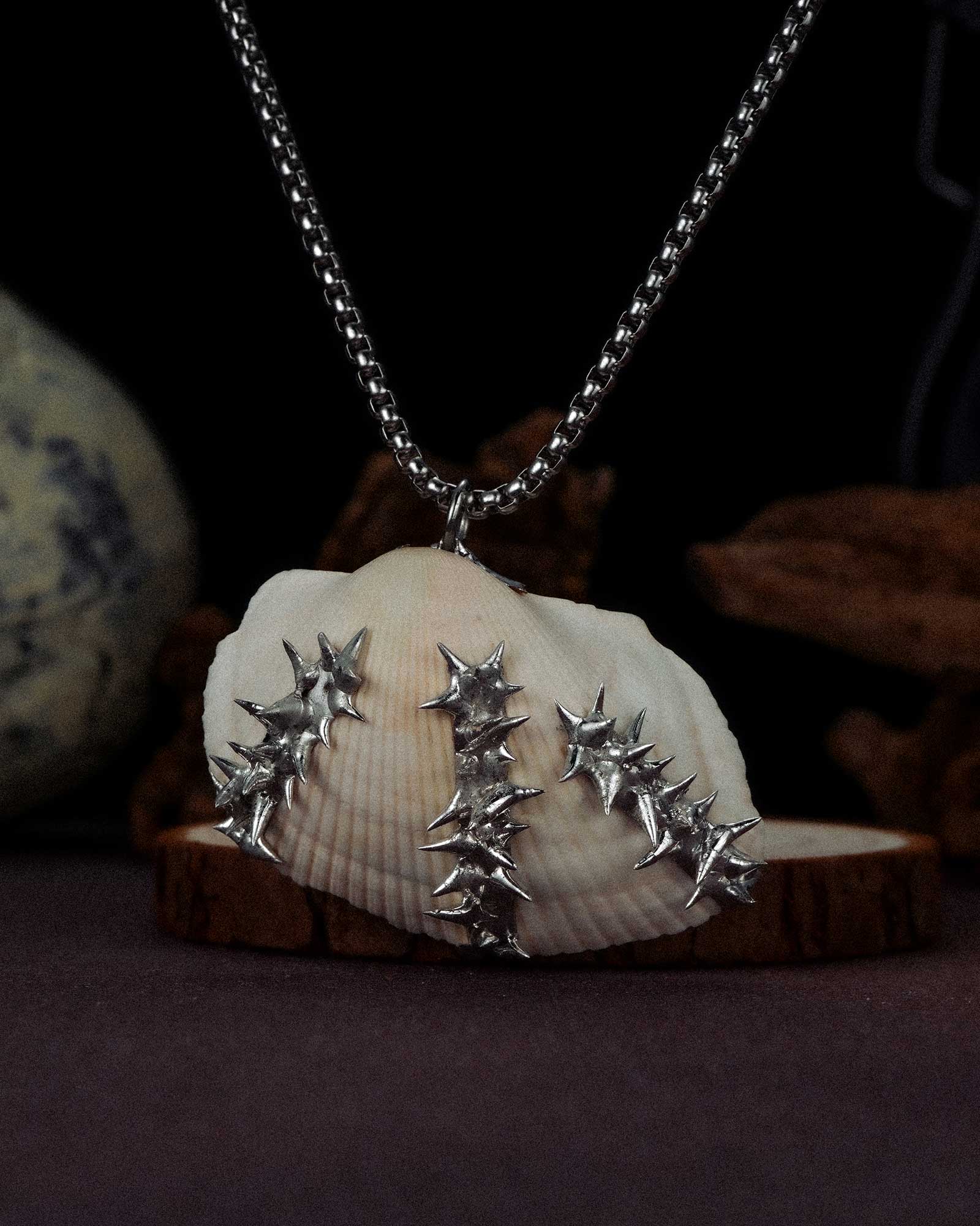 Revenant Shell, Haunting Soldered Seashell Necklace