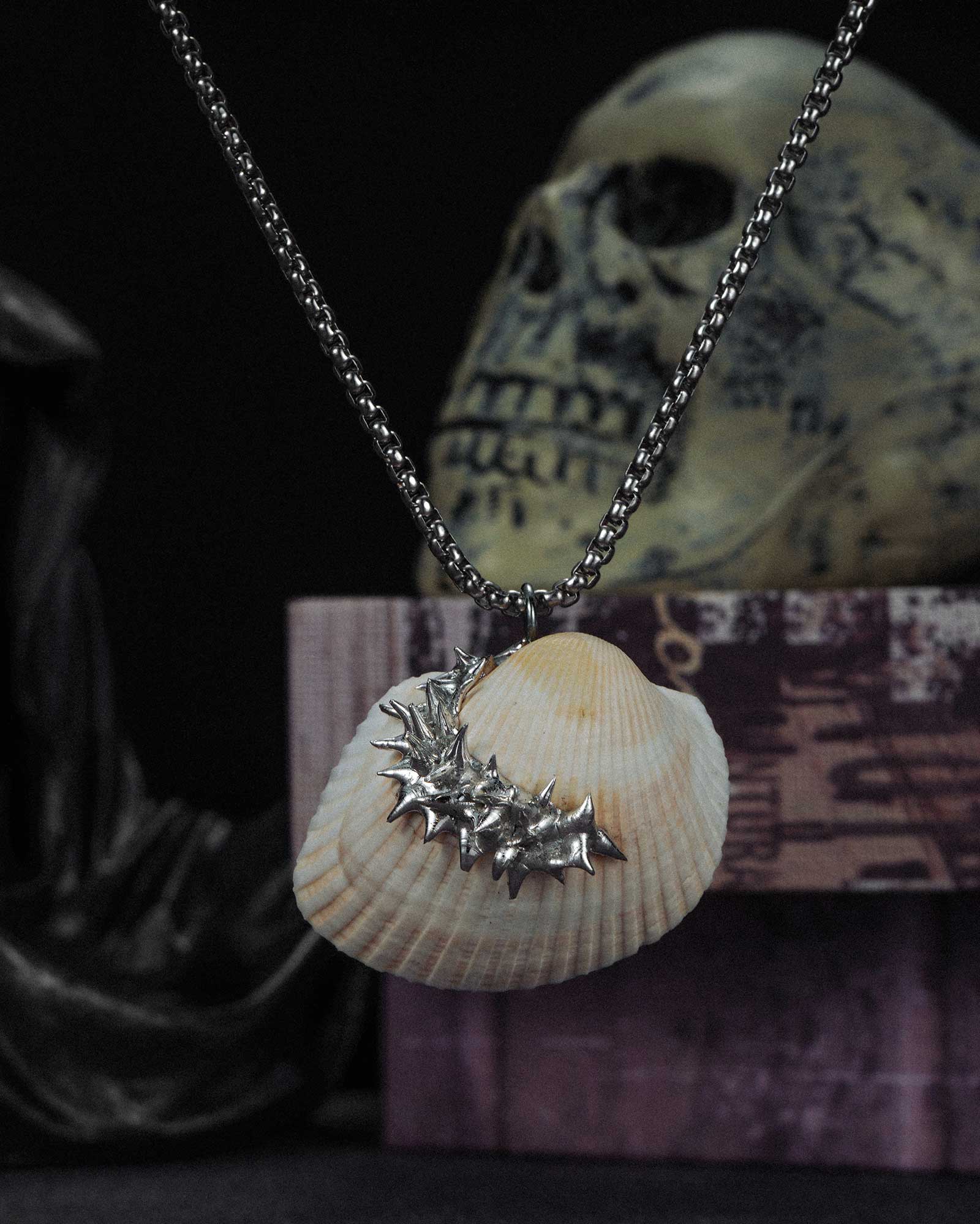 Tidewound, Rustic Soldered Seashell NecklaceTidewound, Rustic Soldered Seashell Necklace