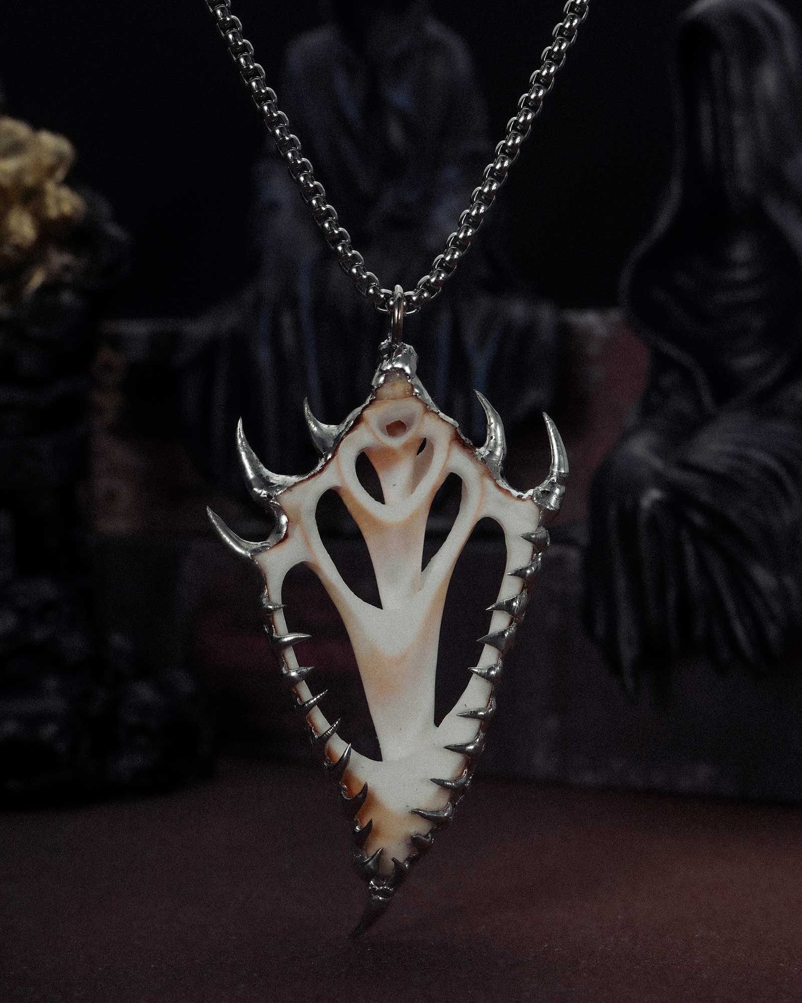 Siren's Spine, Mythical Soldered Seasnail Pendant