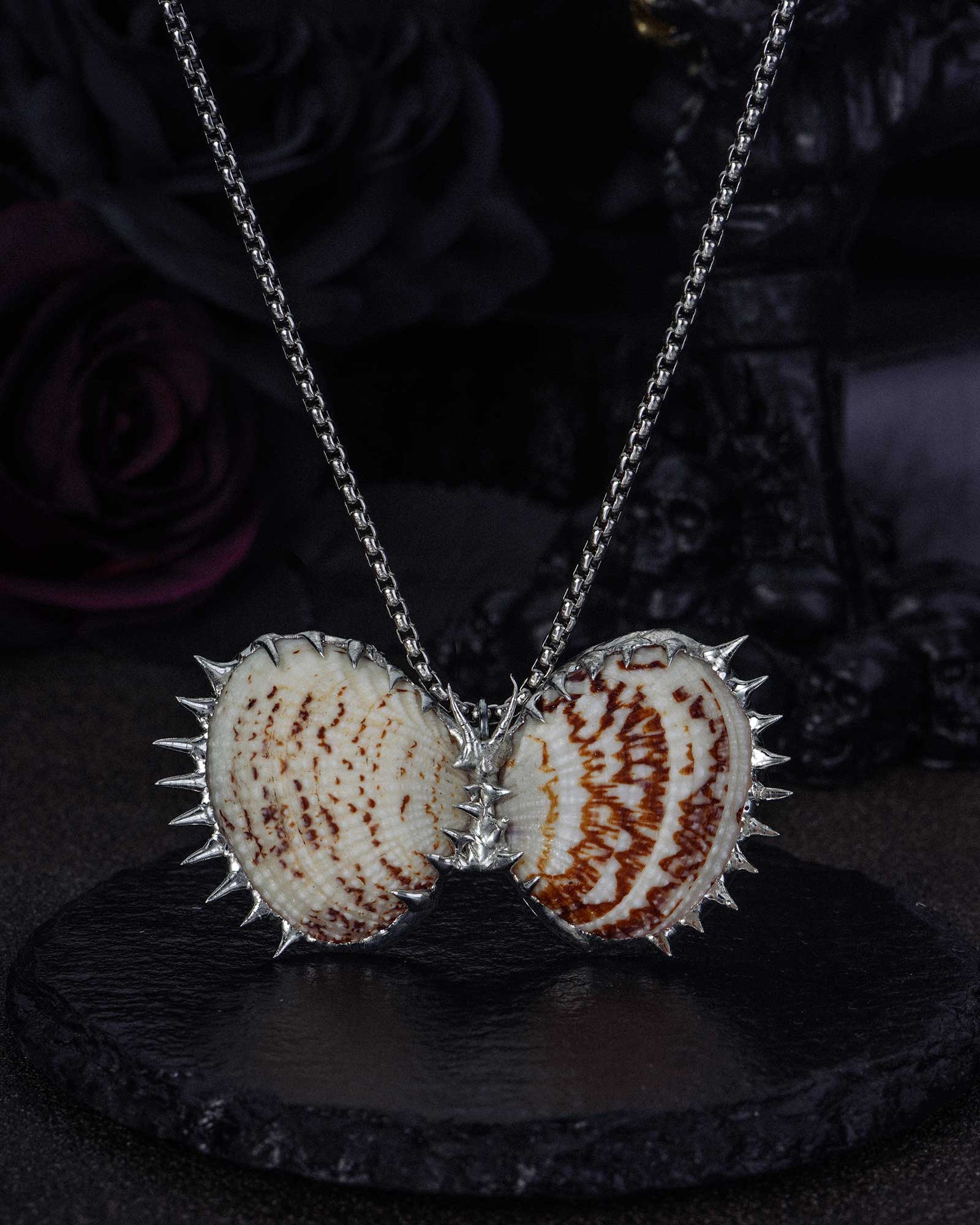 Coastal Flutter, Nature-Inspired Soldered Seashell Necklace