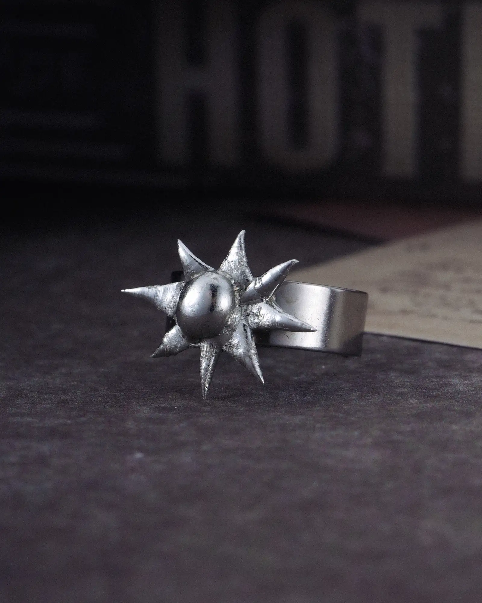 Halo Bead, Bright Spiked Soldered Ring