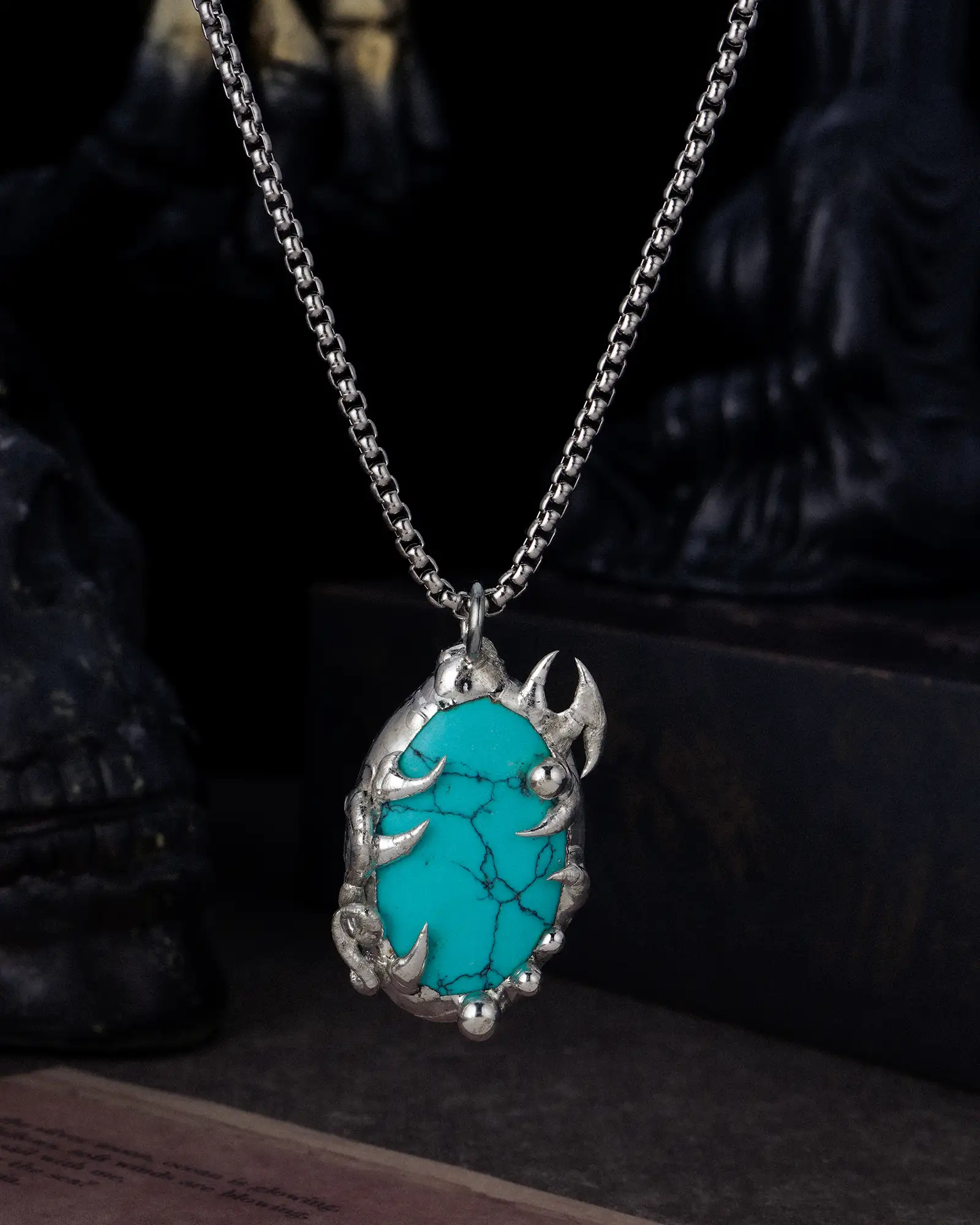 Drowned Star, Unique Handmade Turquoise Necklace