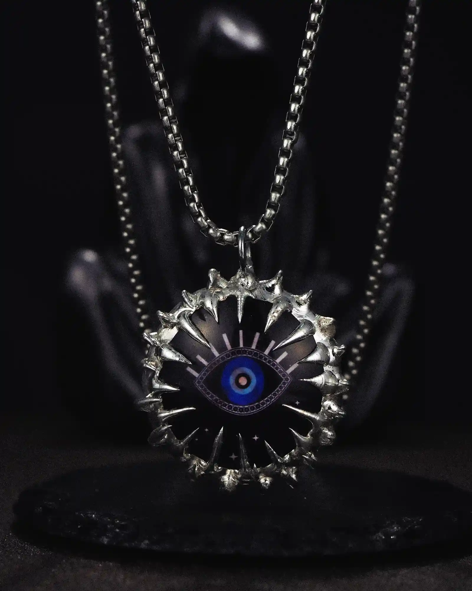Molten Oracle, Mystical Soldered Evil Eye Necklace