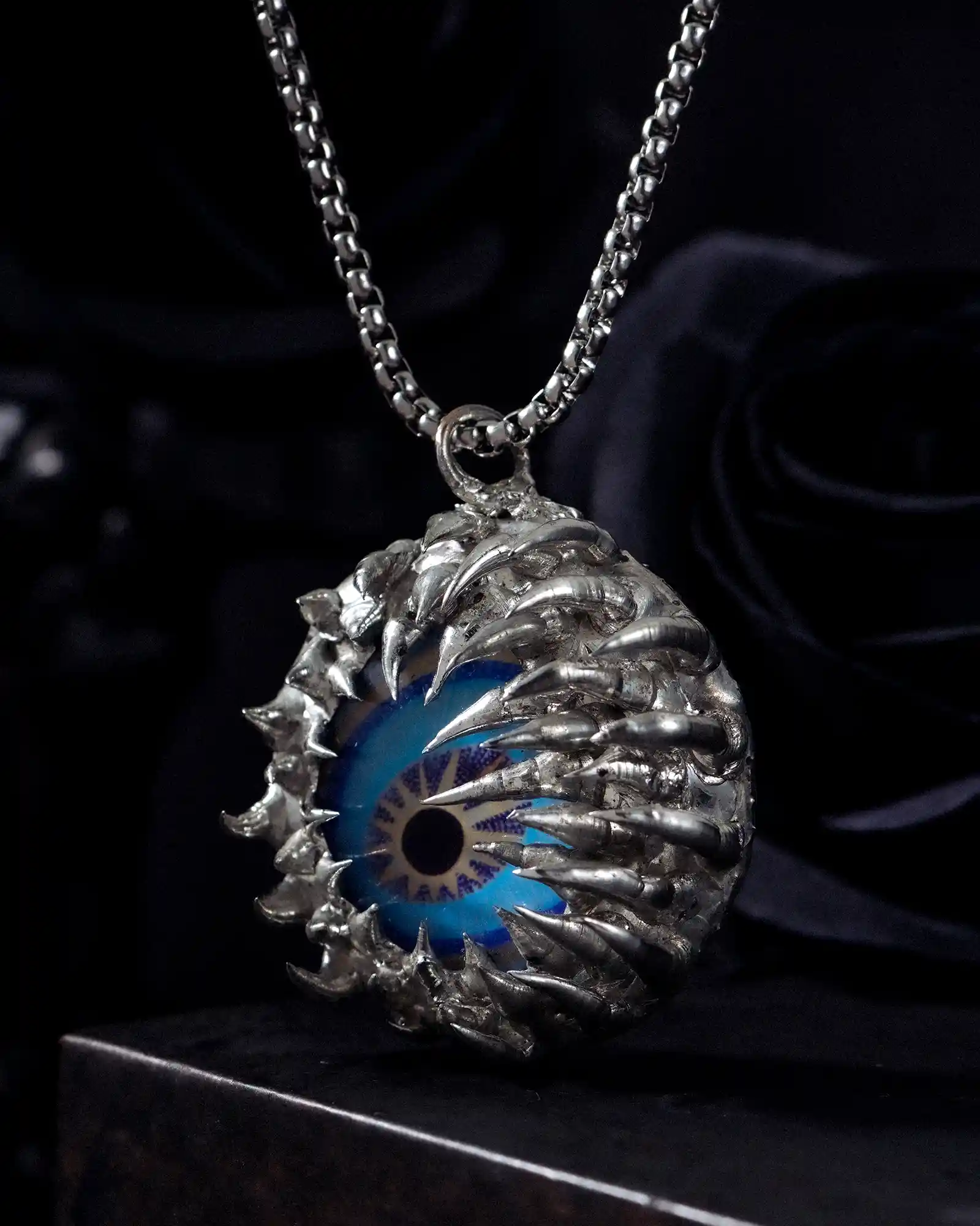 Glitch Gaze, Bewitched Handcrafted Soldered Evil Eye Necklace
