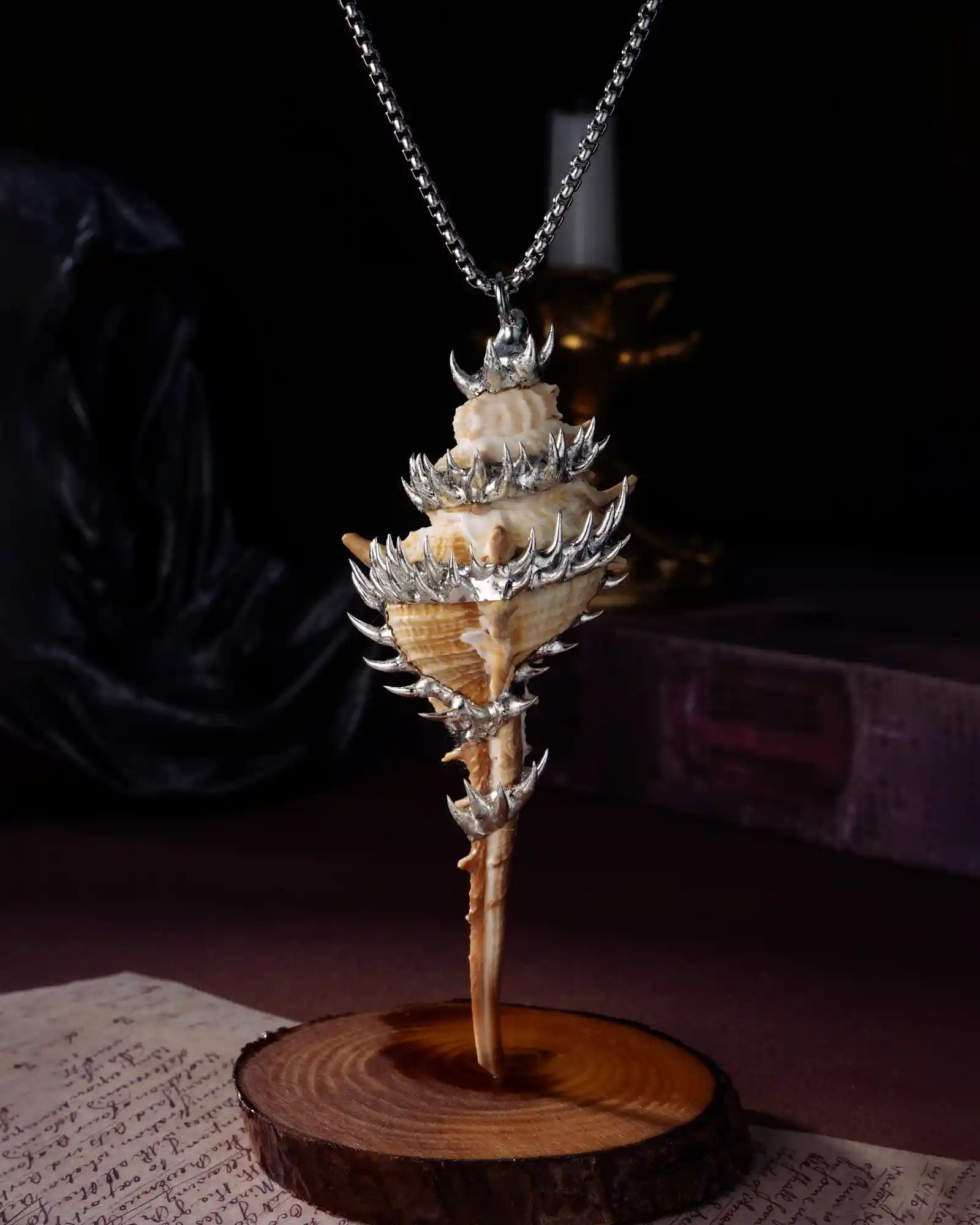 Torchbearer, Fierce Handcrafted Seashell Necklace