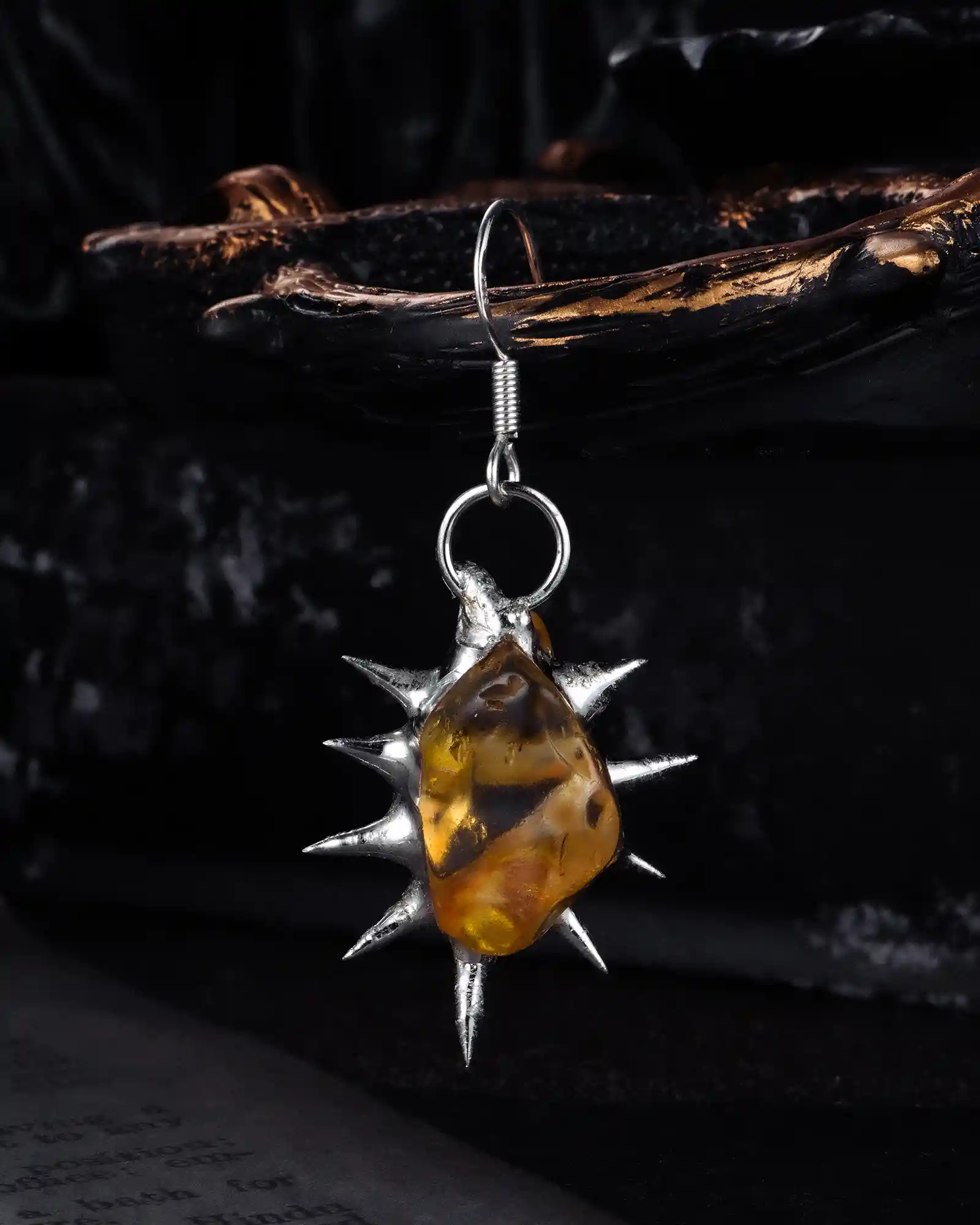 [One Earring Only] Solar Spike, Chic Citrine Earring