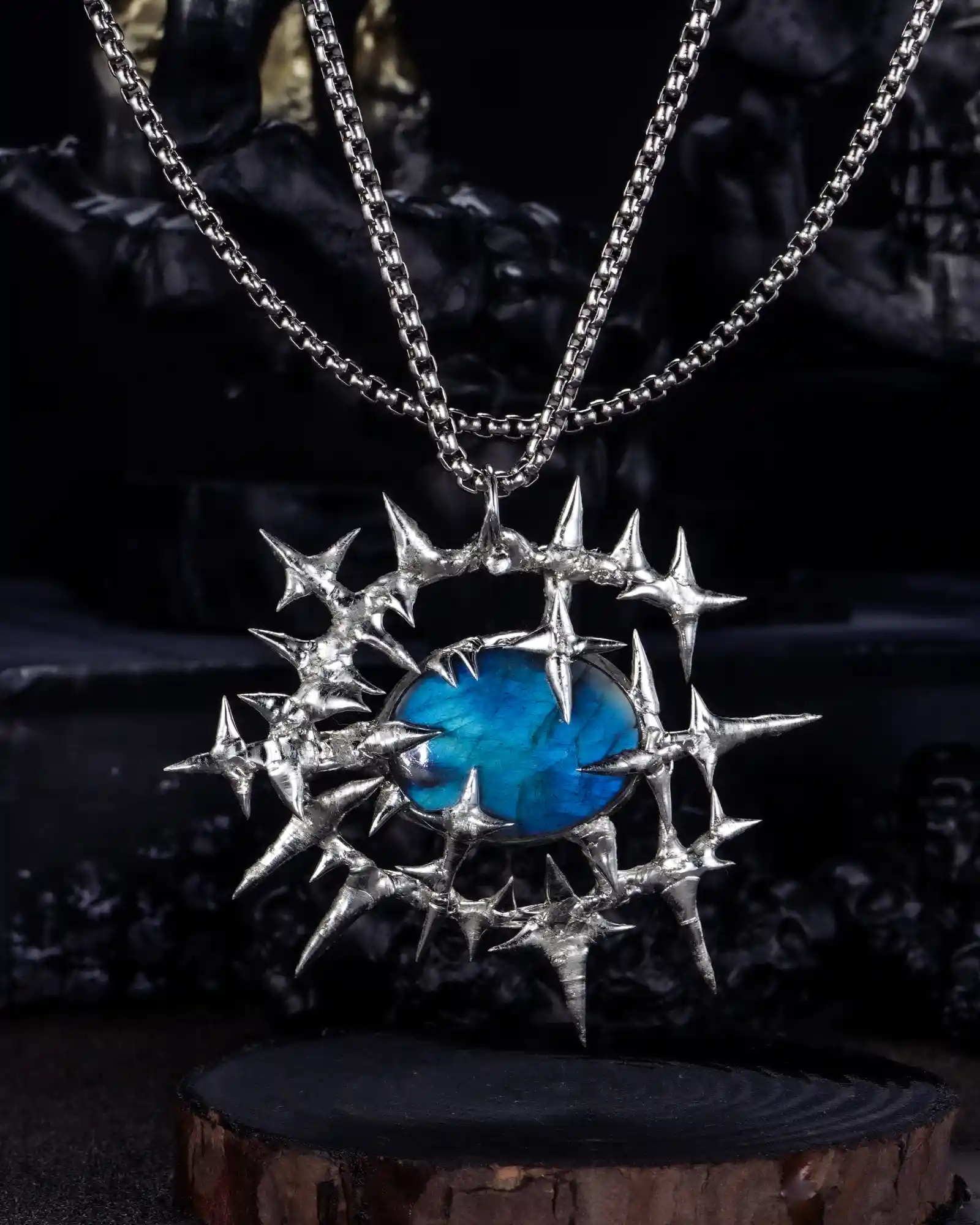 Starlit Echo, Etheral Labradorite Necklace
