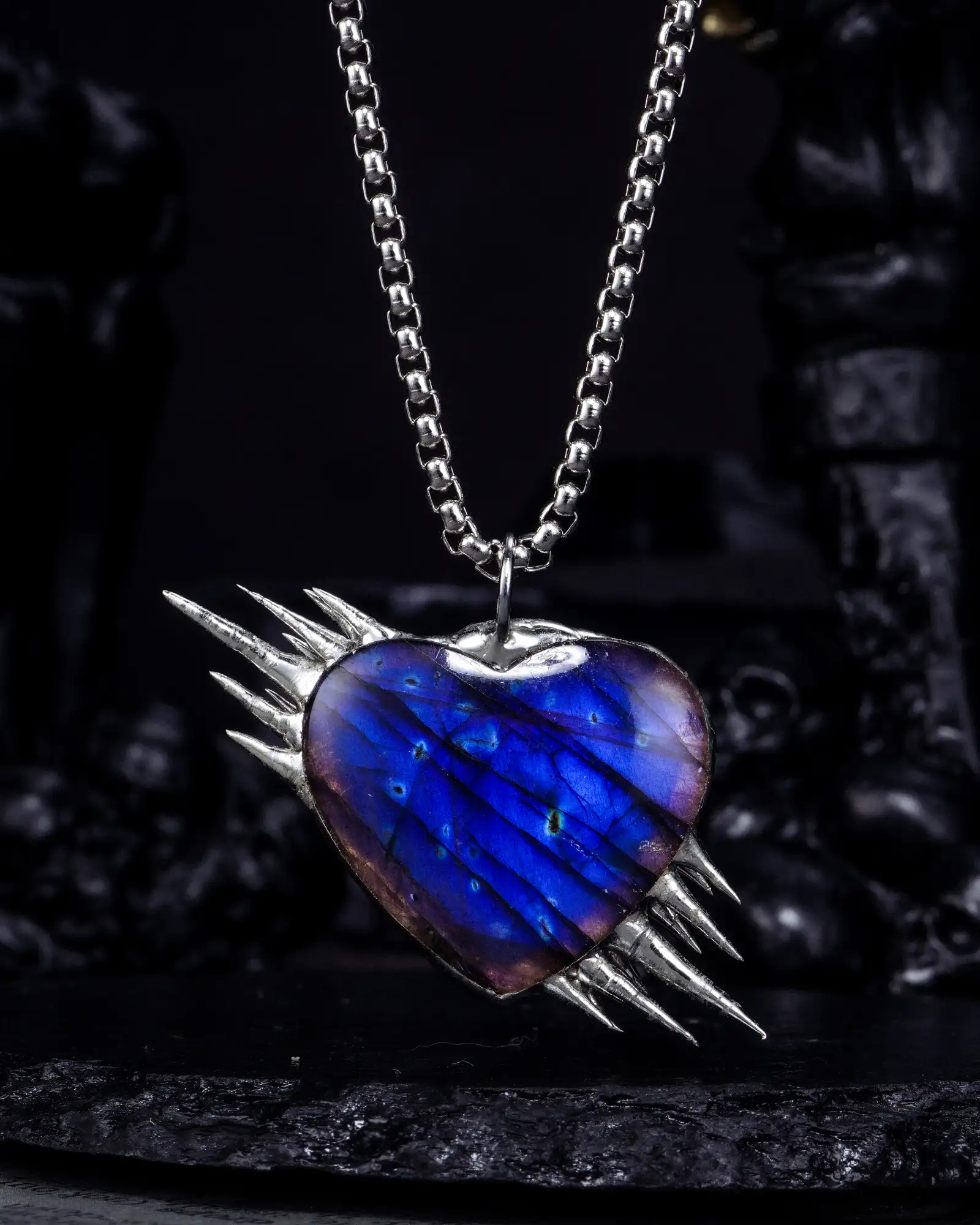 Heartstrike, Piercing Labradorite Necklace