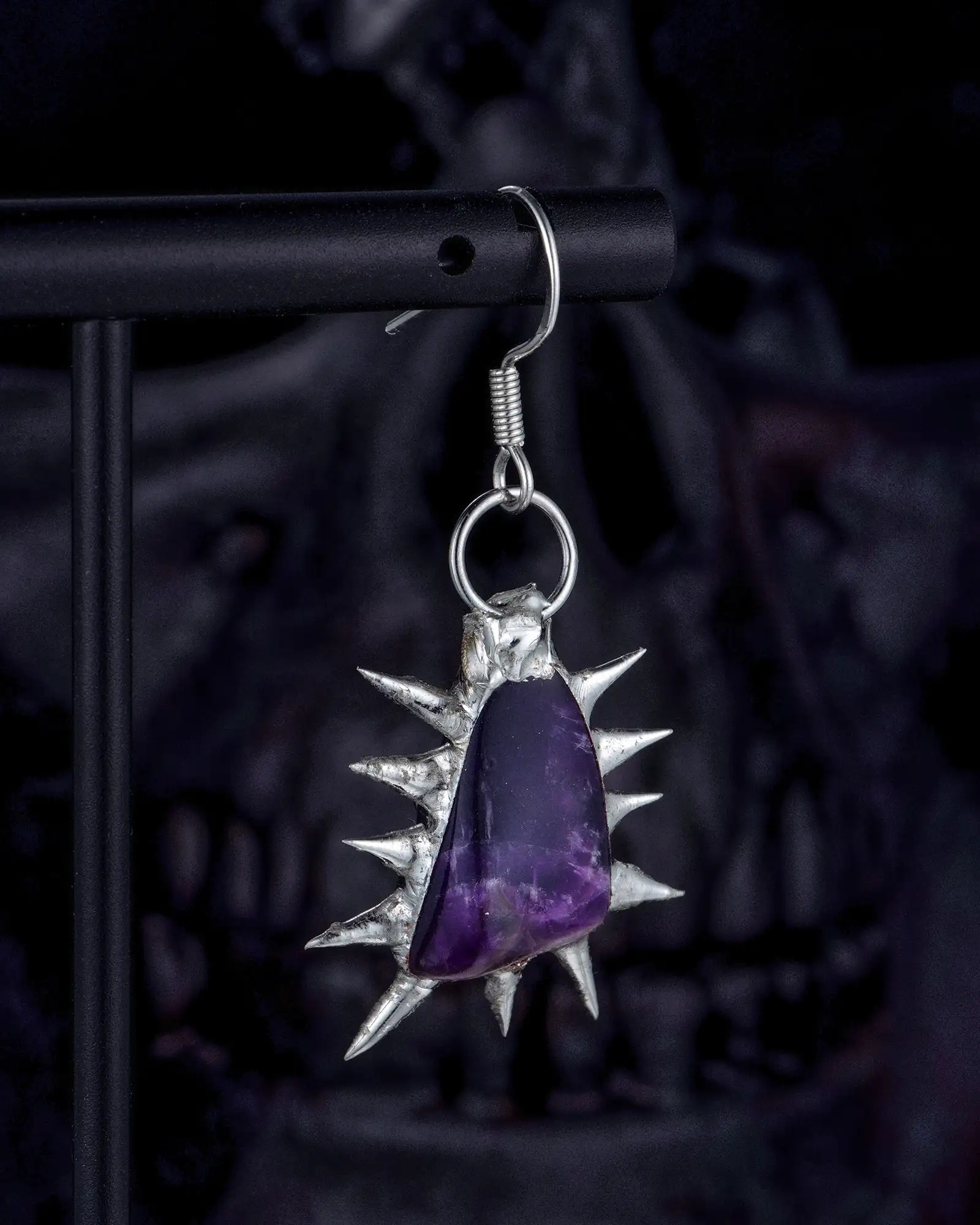 [One Earring Only] Violet Thorn, Amethyst Earring