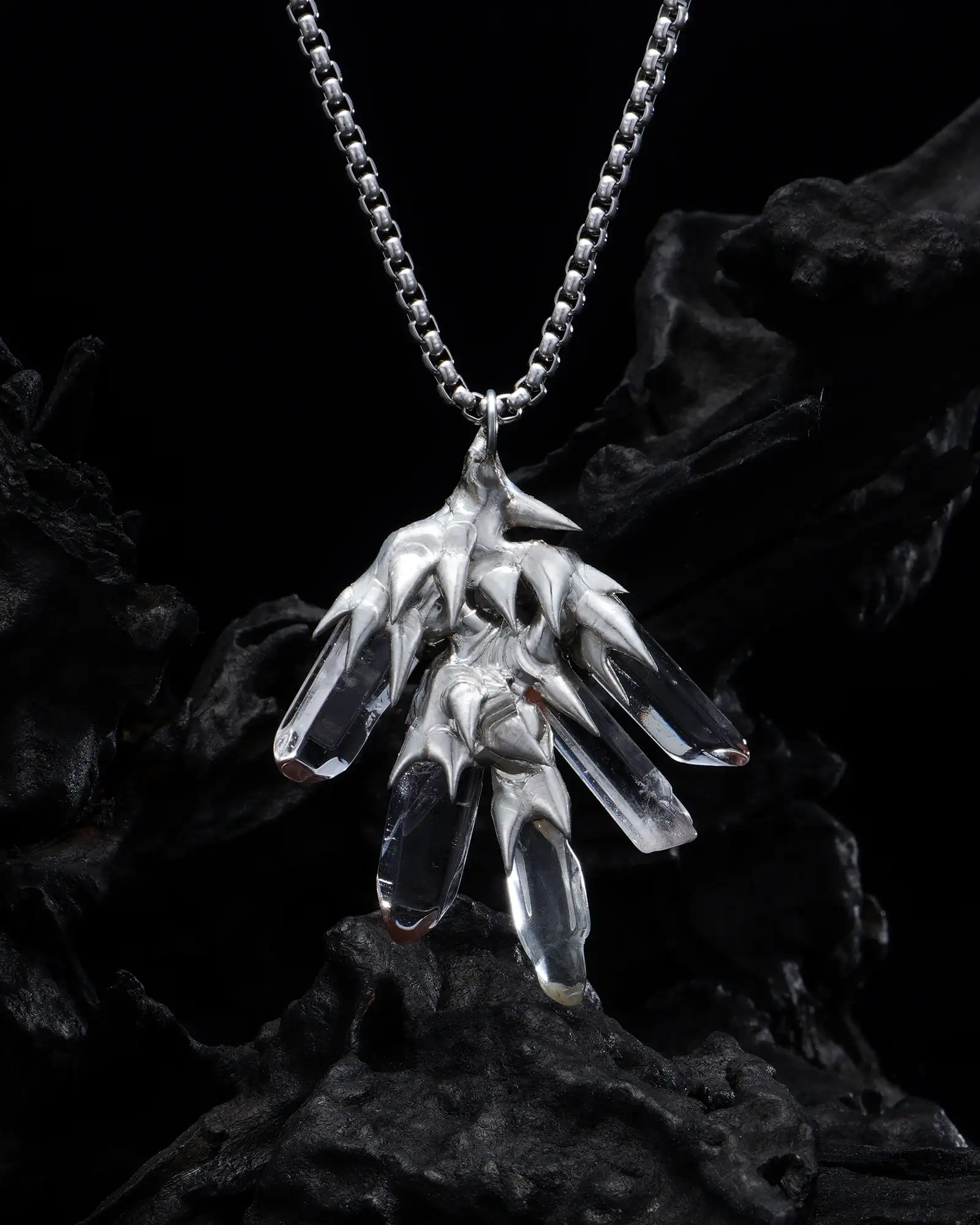 Crystal Bough, Alternative Soldered Crystal Pendant