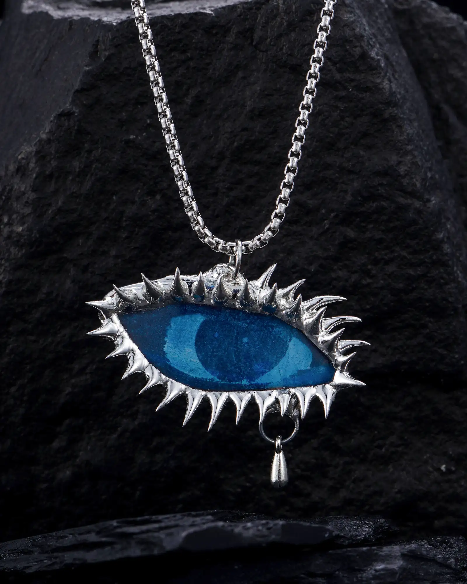 Traces of Tears, Delicate Cyanotype Necklace