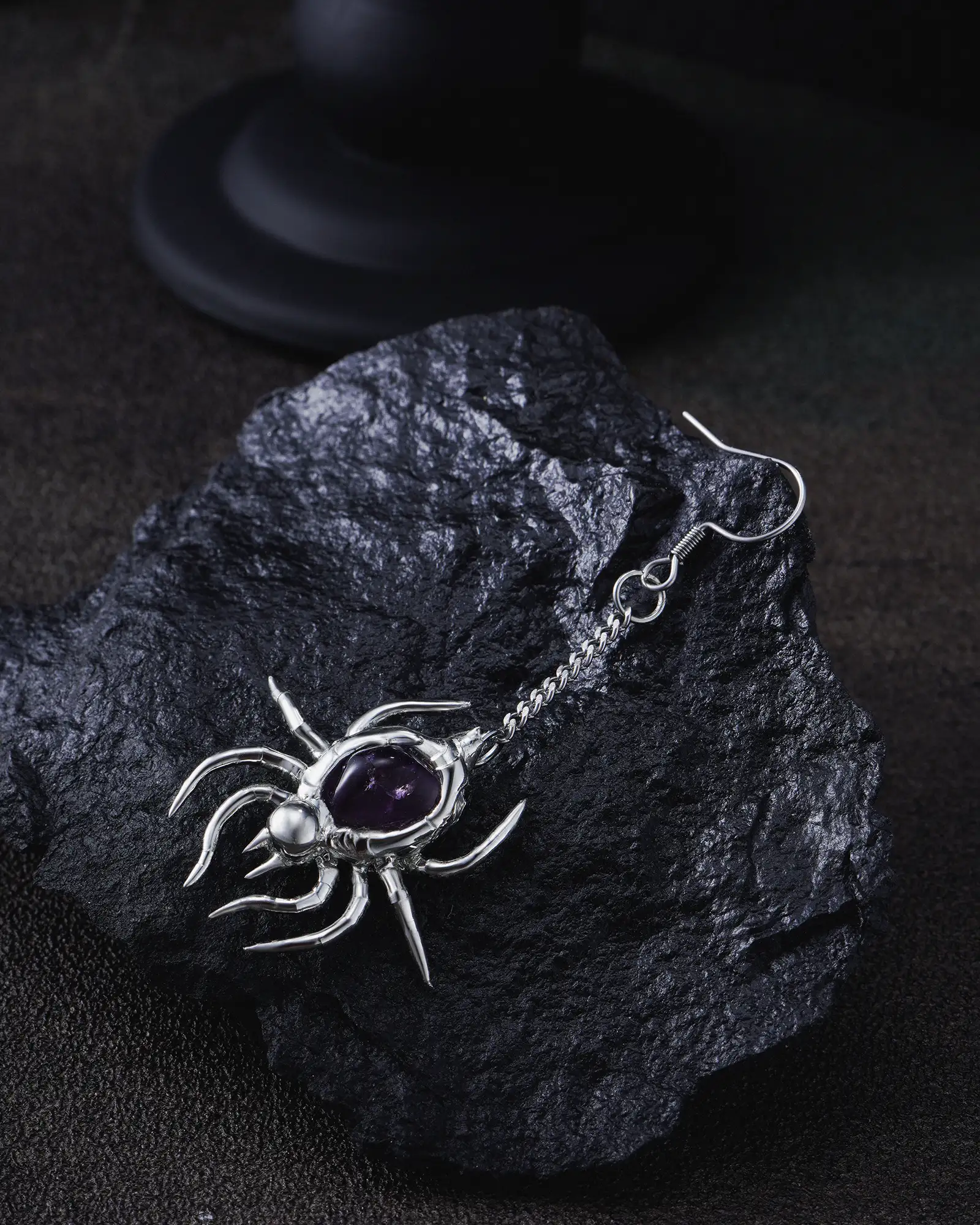 [One Earring Only] Amethyst Weaver, Chic Soldered Crystal Earring - view 3