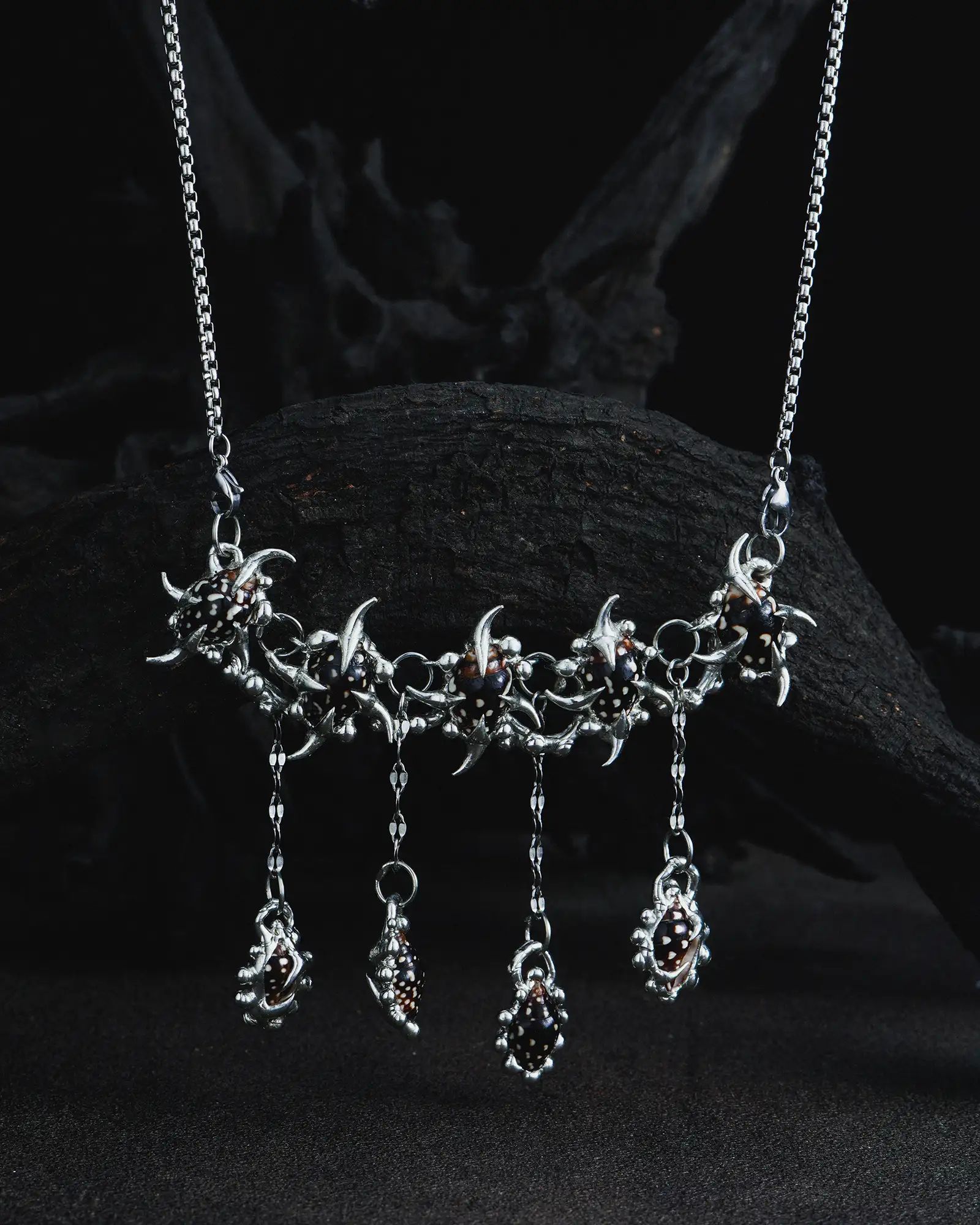 Deep Petals, Refined Handcraft Seashell Necklace - view 1