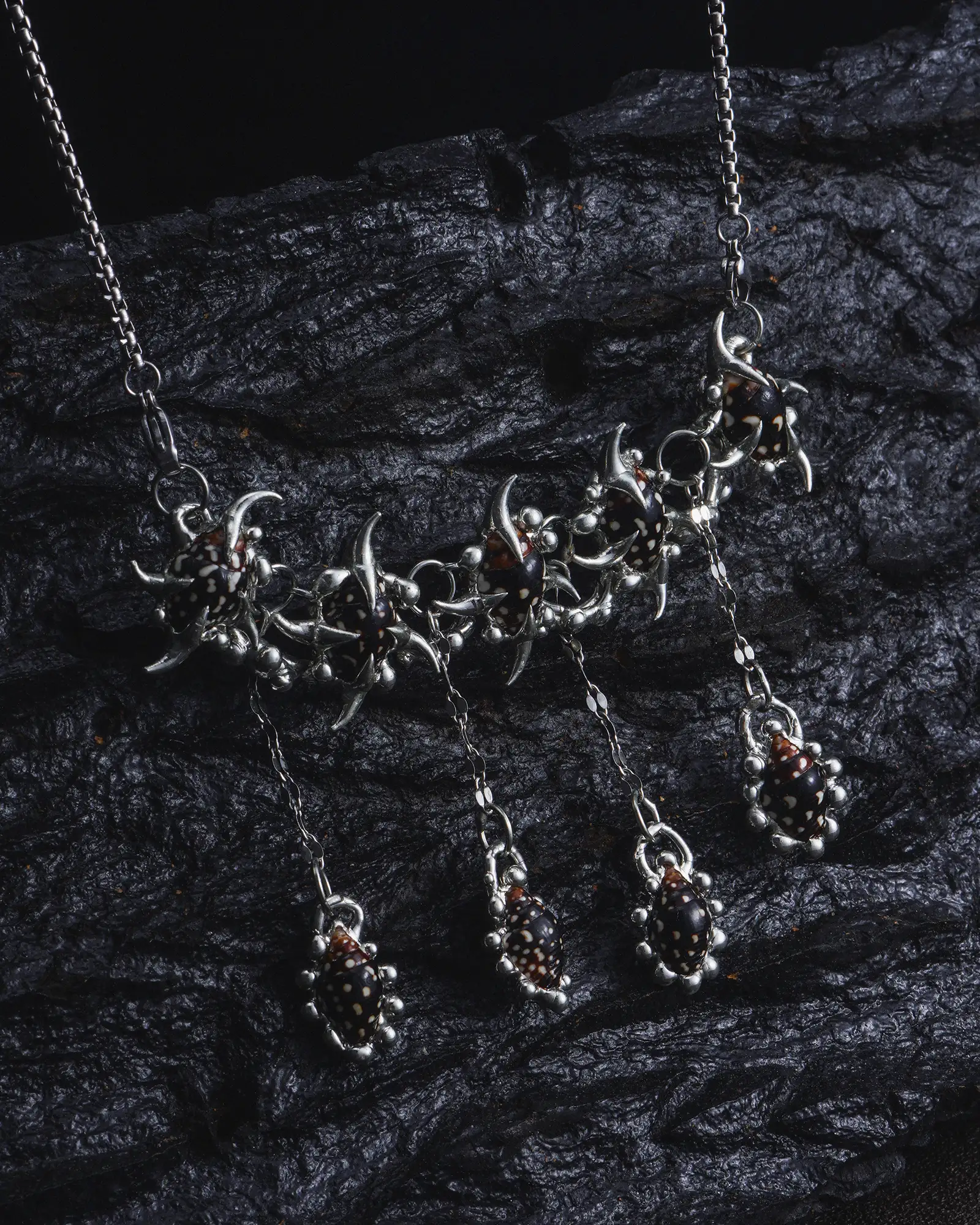 Deep Petals, Refined Handcraft Seashell Necklace - view 2