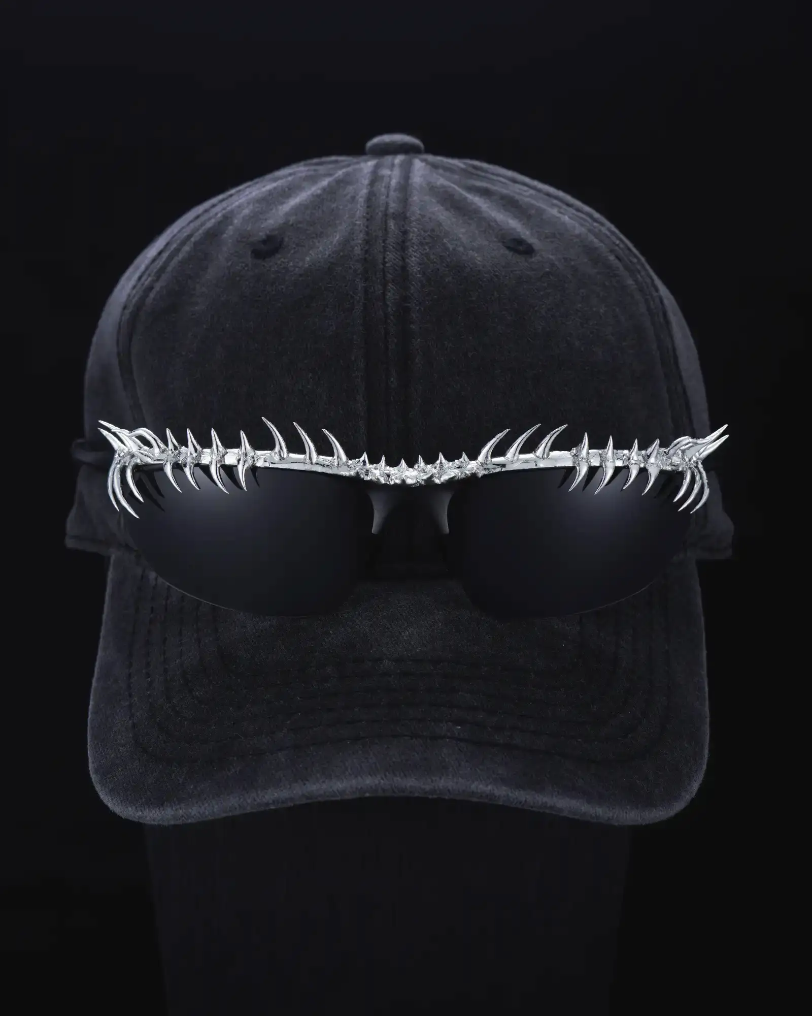 Forbidden Gaze, Soft Solder Spike Punk Sunglasses - view 7