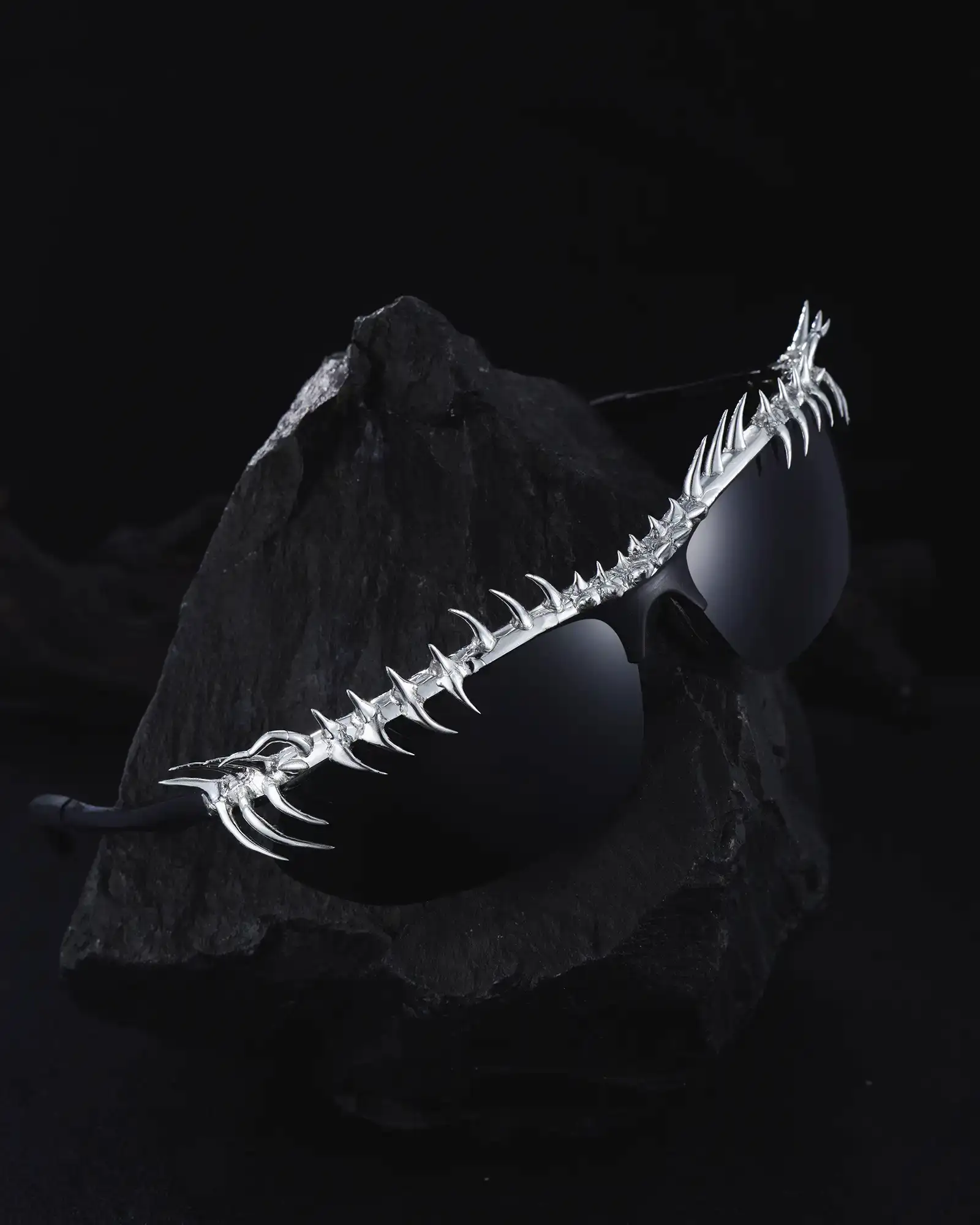 Forbidden Gaze, Soft Solder Spike Punk Sunglasses - view 3