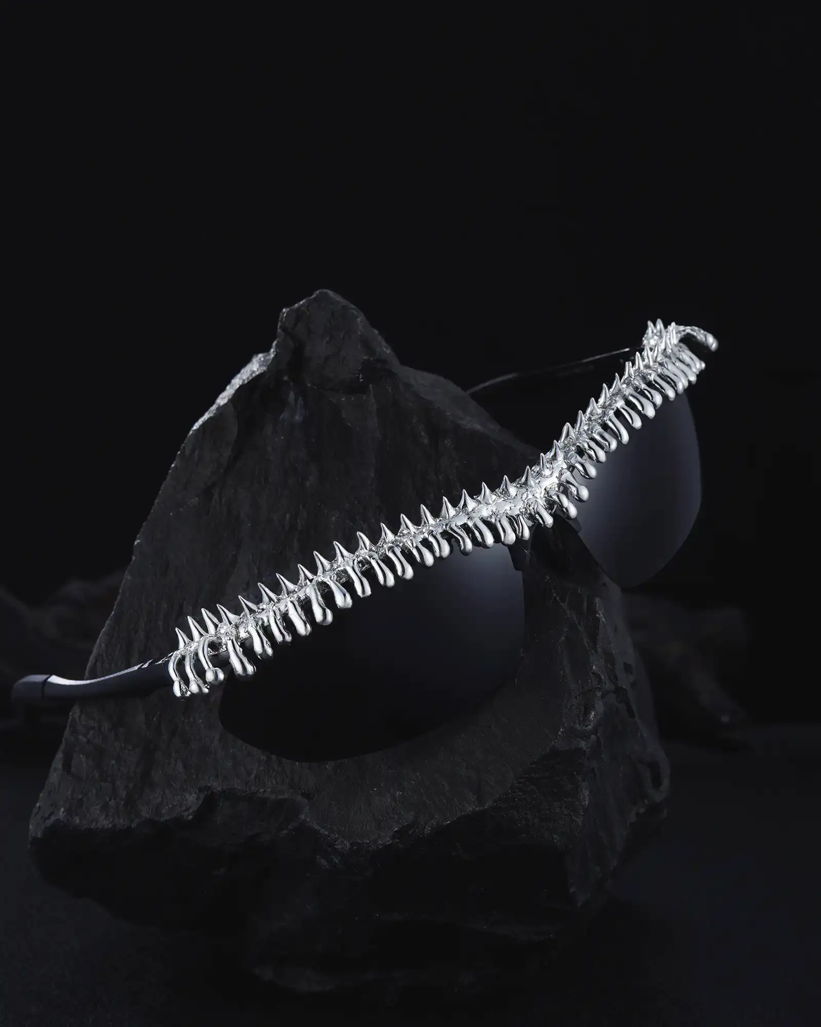 Molten Spike, Edgy Soldered Sunglasses - view 3