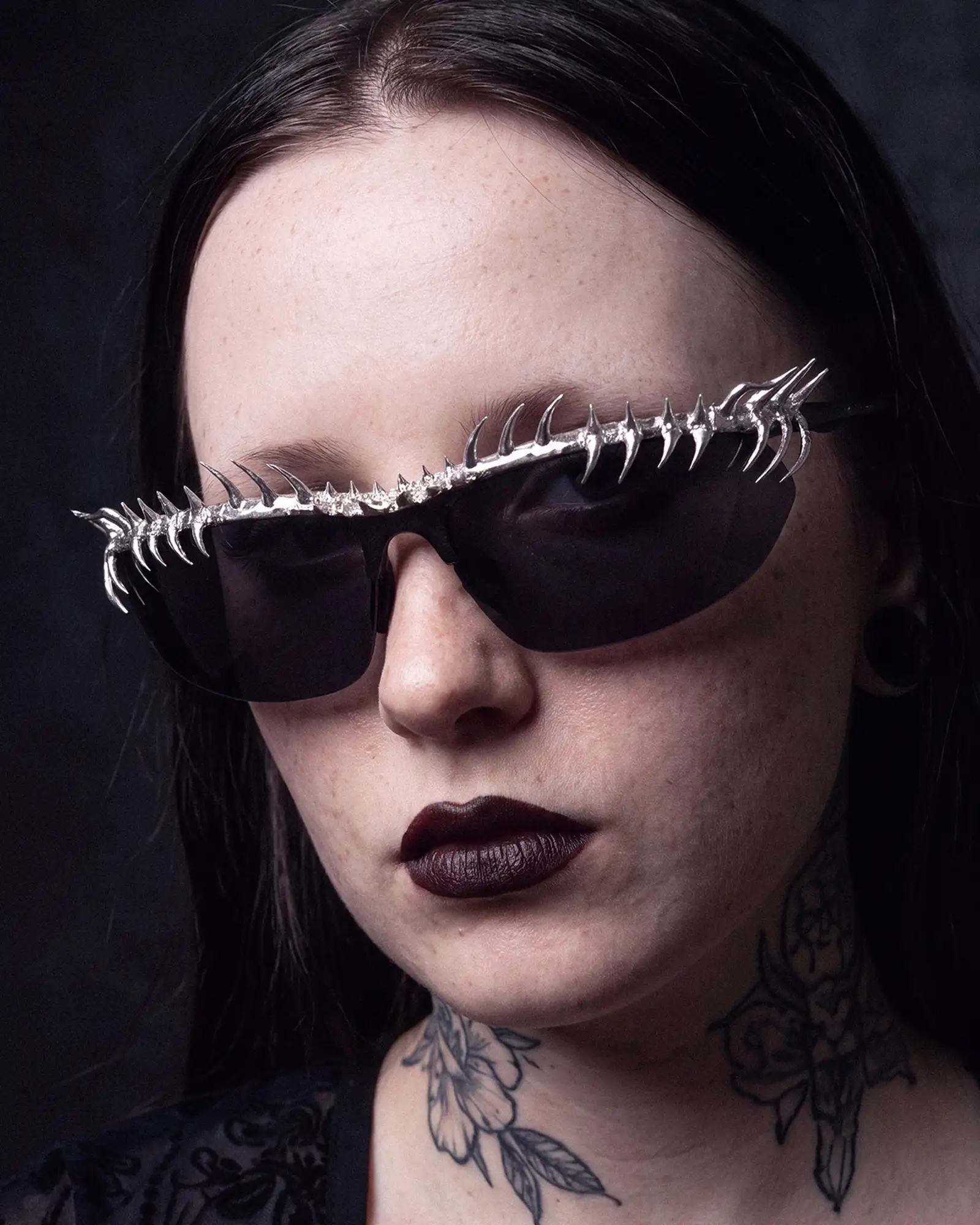 Forbidden Gaze, Handmade Soft Solder Punk Sunglasses - view 10