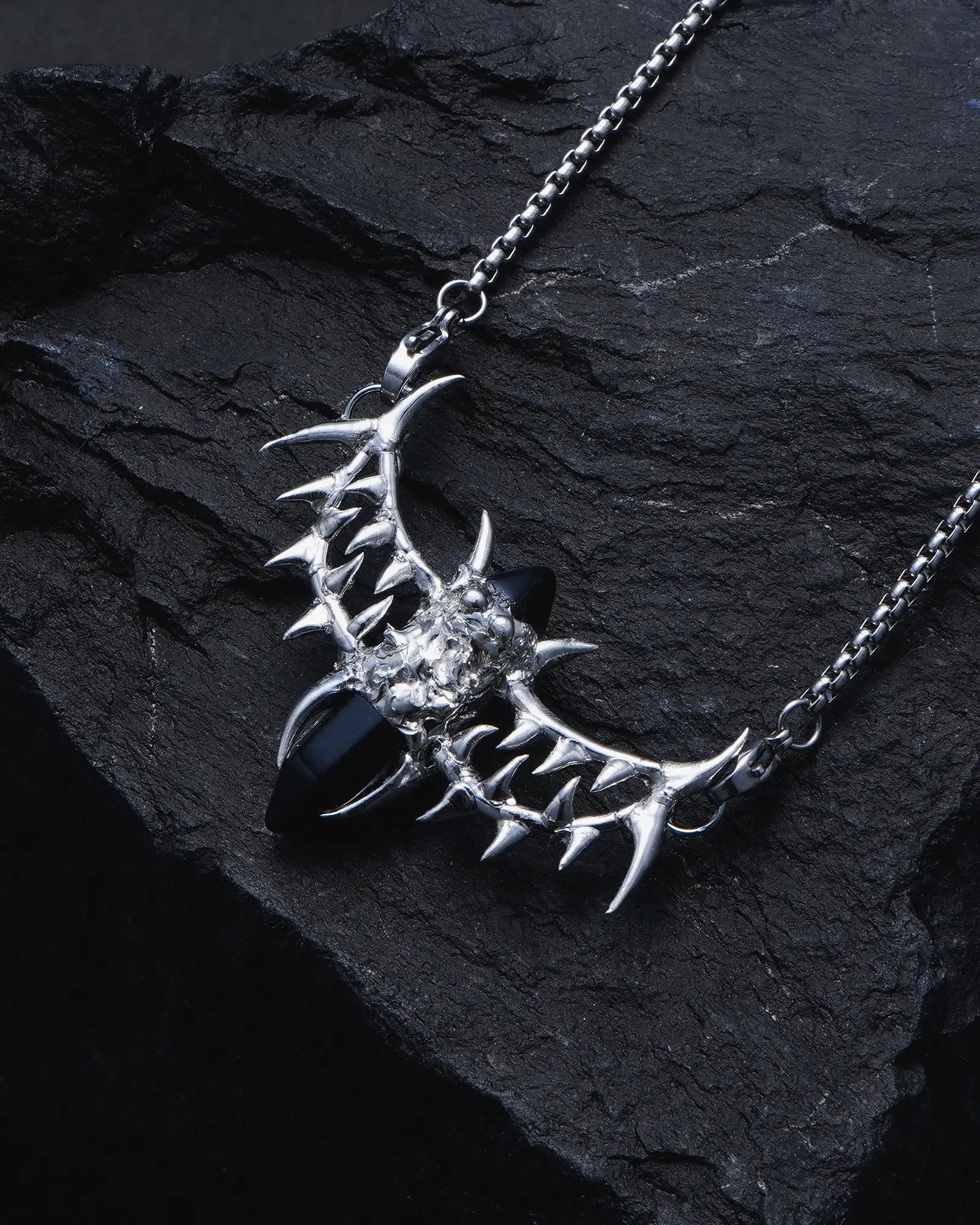 Silent Rupture, Haunting Handmade Soldered Necklace - view 3