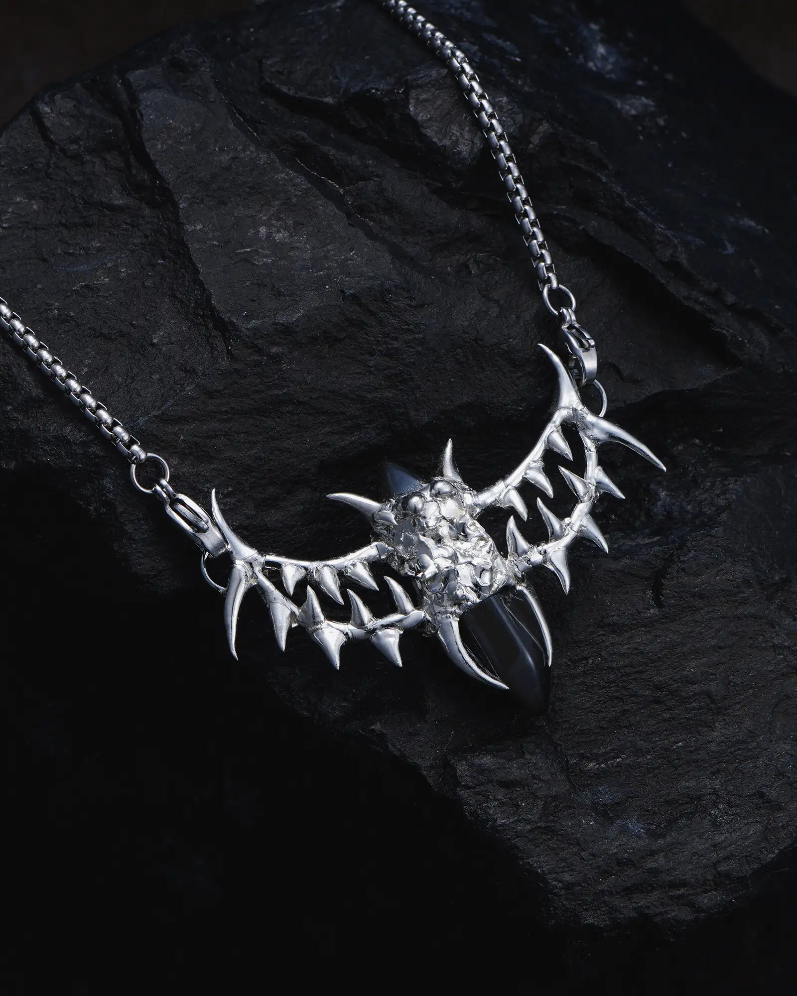 Silent Rupture, Haunting Handmade Soldered Necklace - view 4