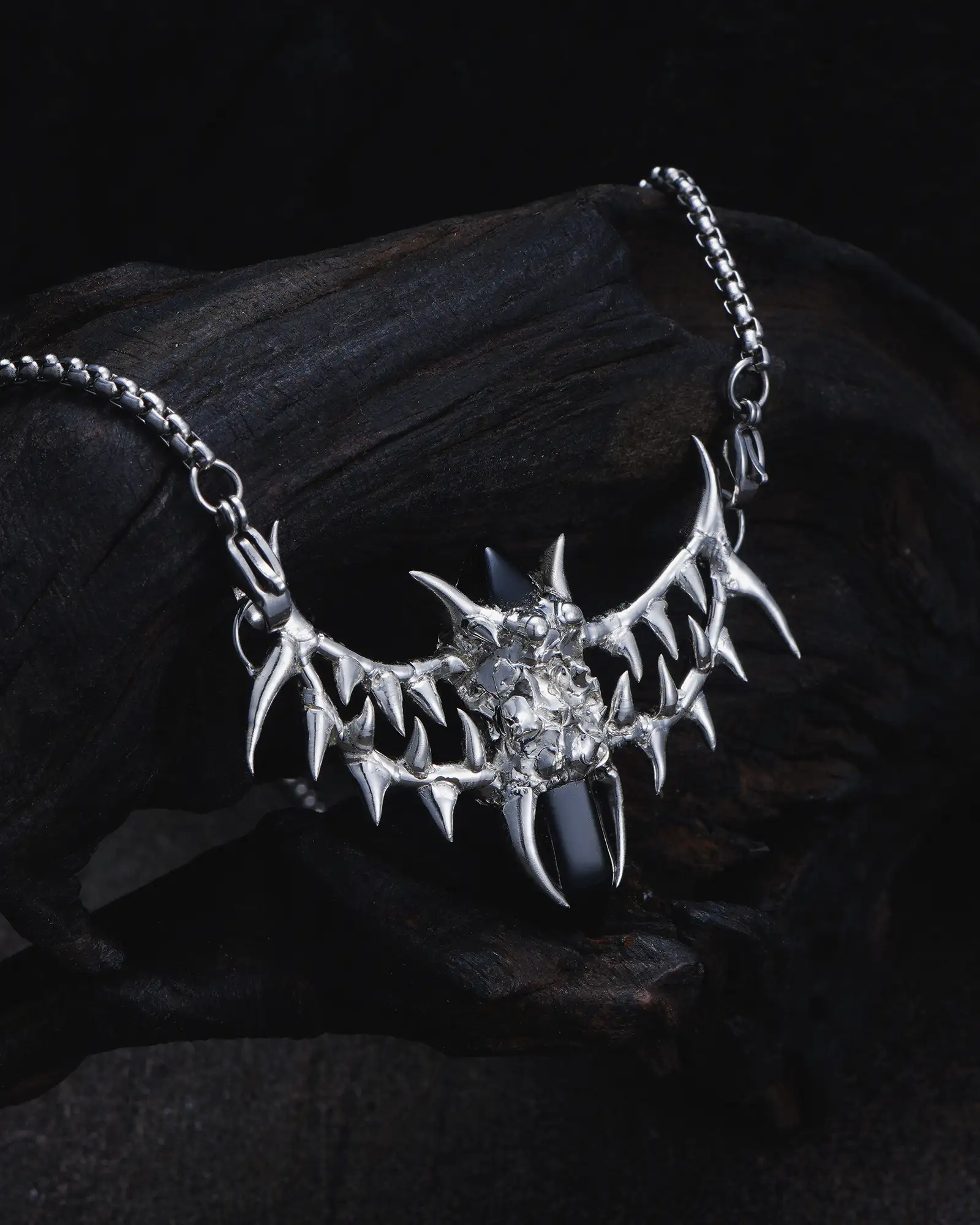Silent Rupture, Haunting Handmade Soldered Necklace - view 5