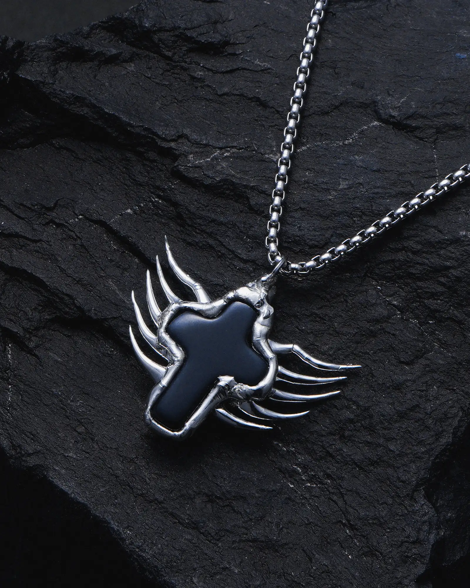 Wings of Redemption, Sacred Cross Necklace - view 3
