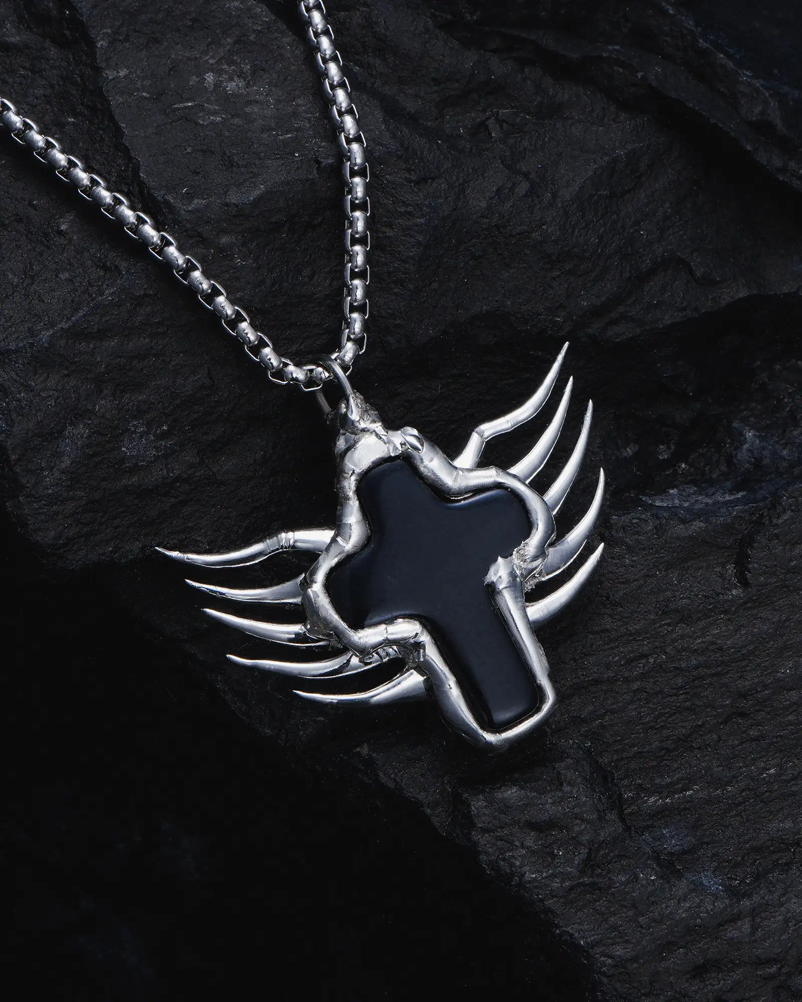 Wings of Redemption, Sacred Cross Necklace - view 4