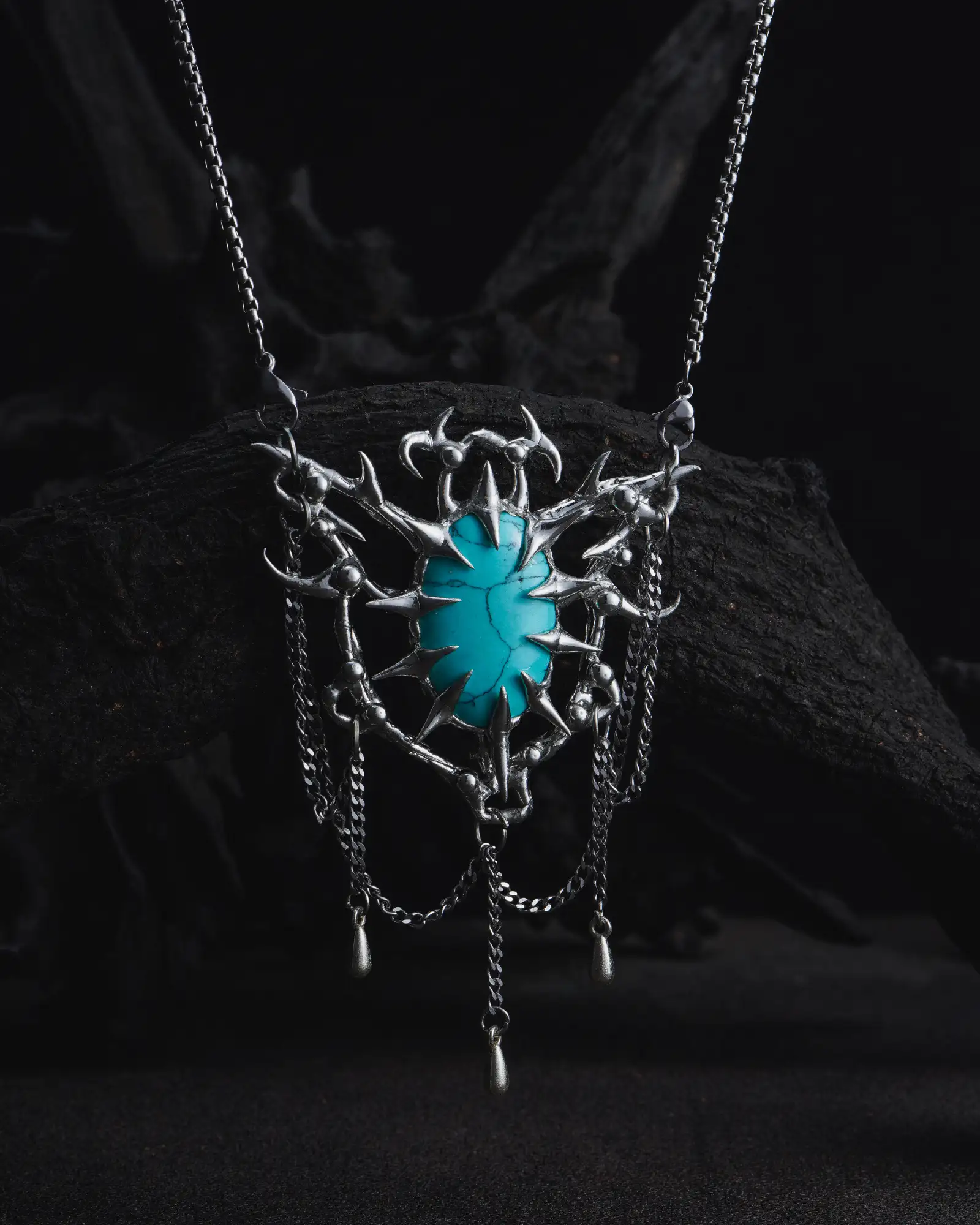 Psyche Aeterna, Mystic Soldered Turquoise Necklace - view 1