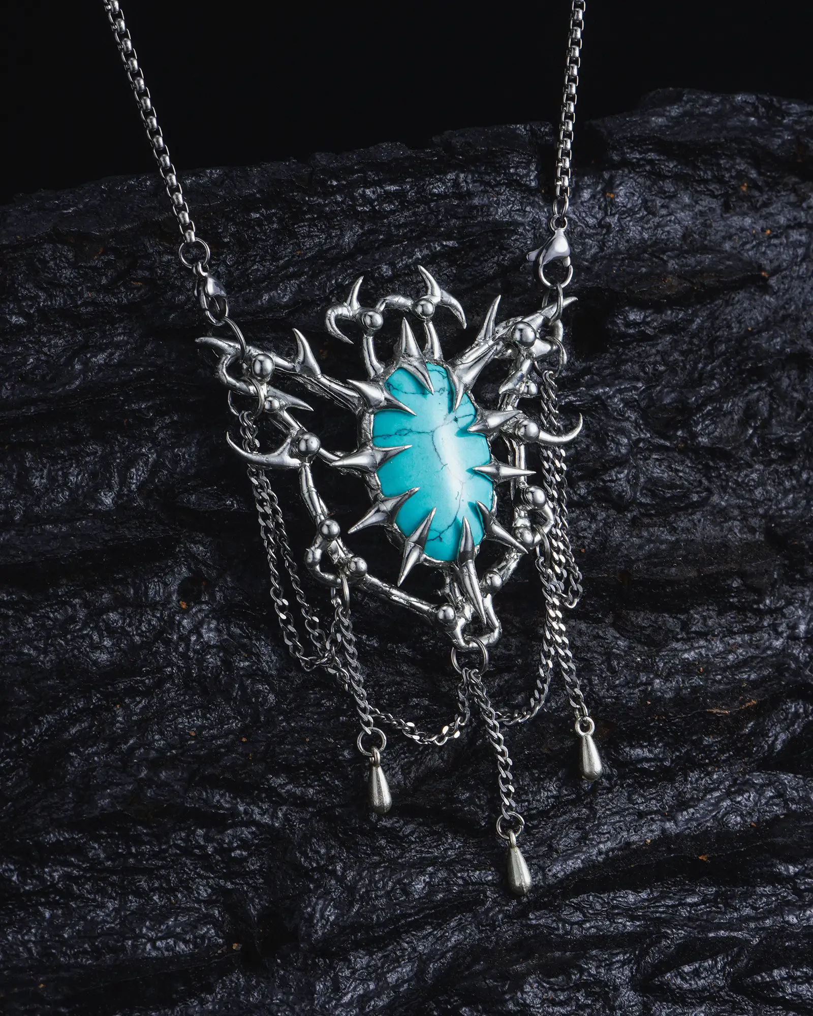 Psyche Aeterna, Mystic Soldered Turquoise Necklace - view 2