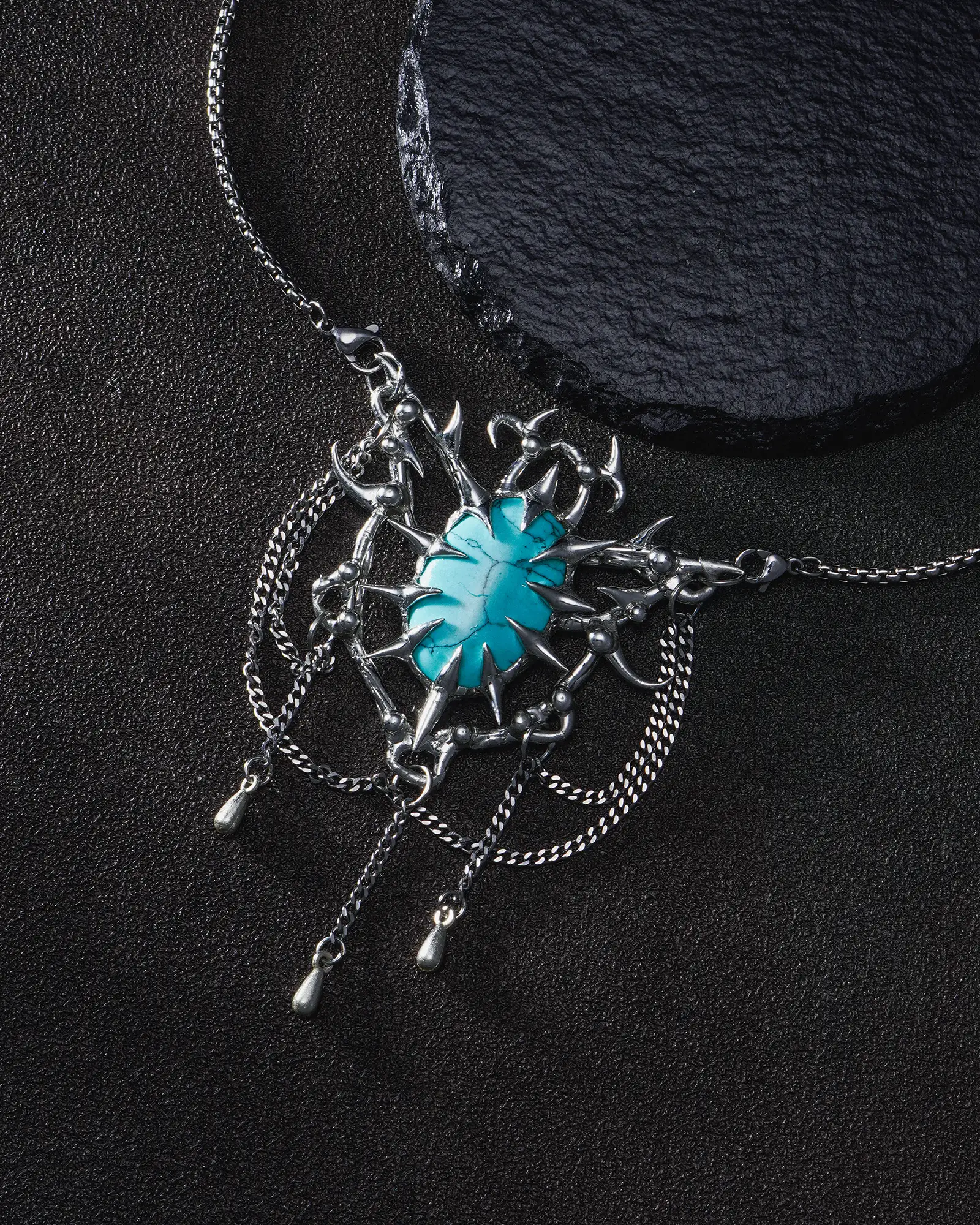 Psyche Aeterna, Mystic Soldered Turquoise Necklace - view 3