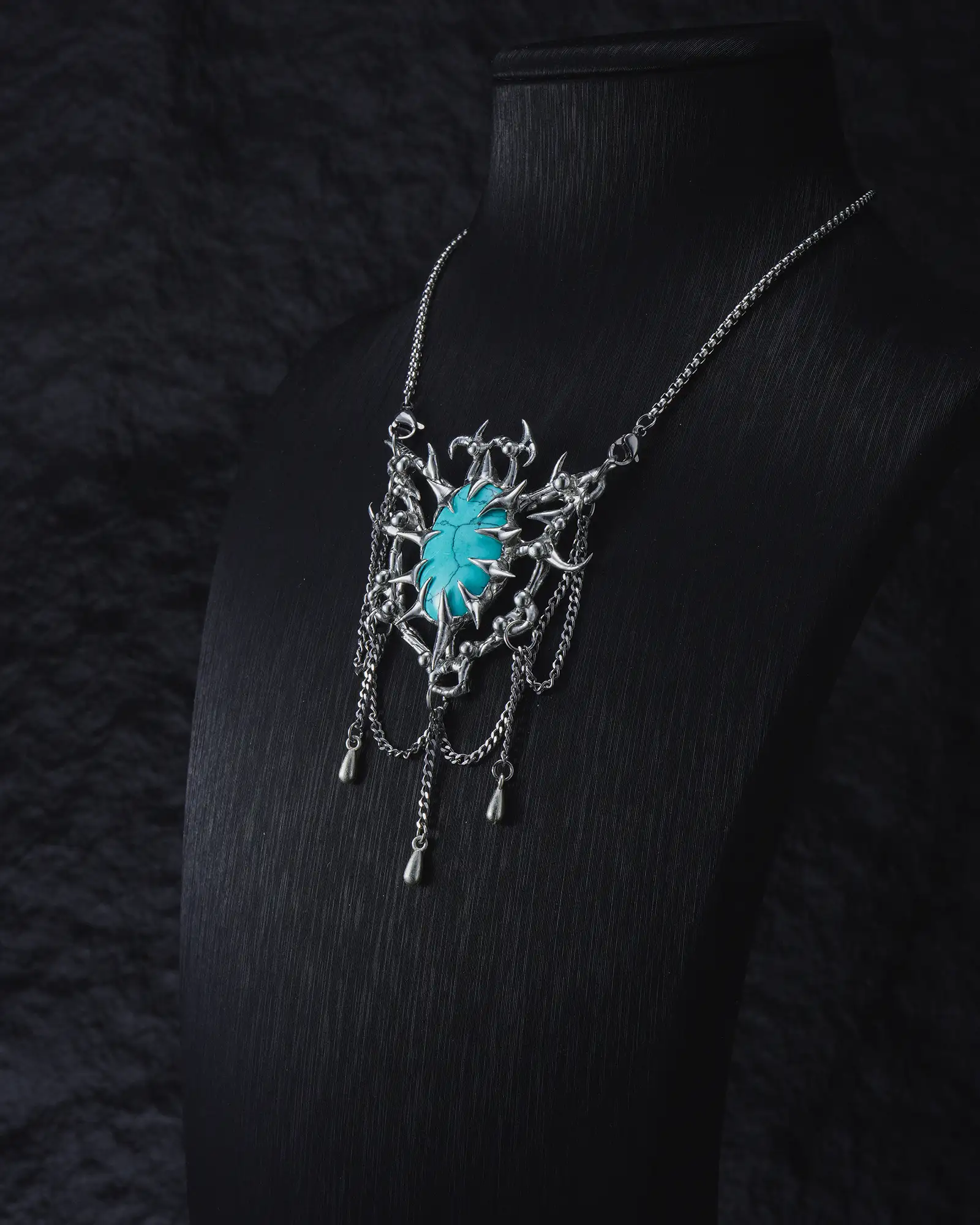 Psyche Aeterna, Mystic Soldered Turquoise Necklace - view 4