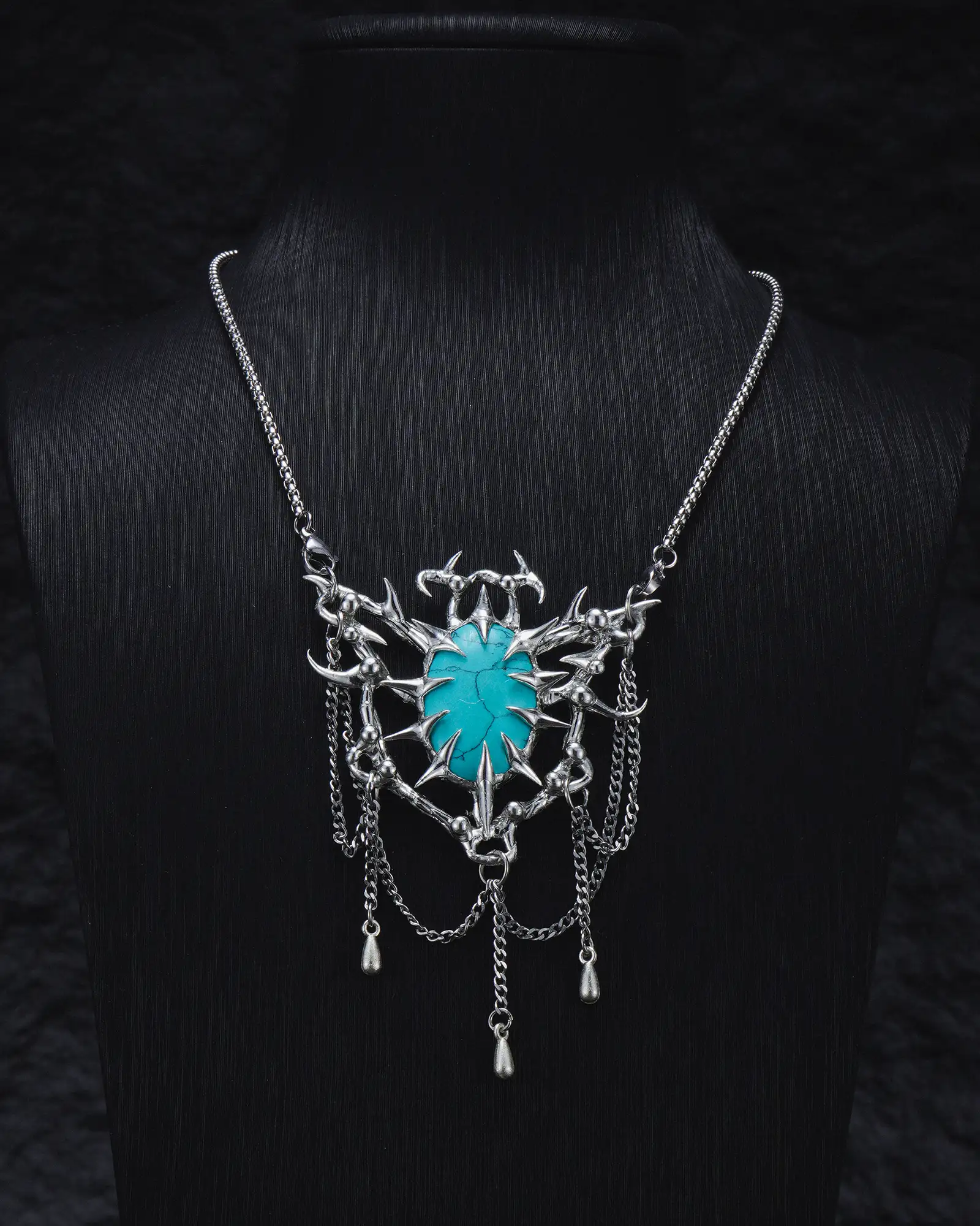 Psyche Aeterna, Mystic Soldered Turquoise Necklace - view 5