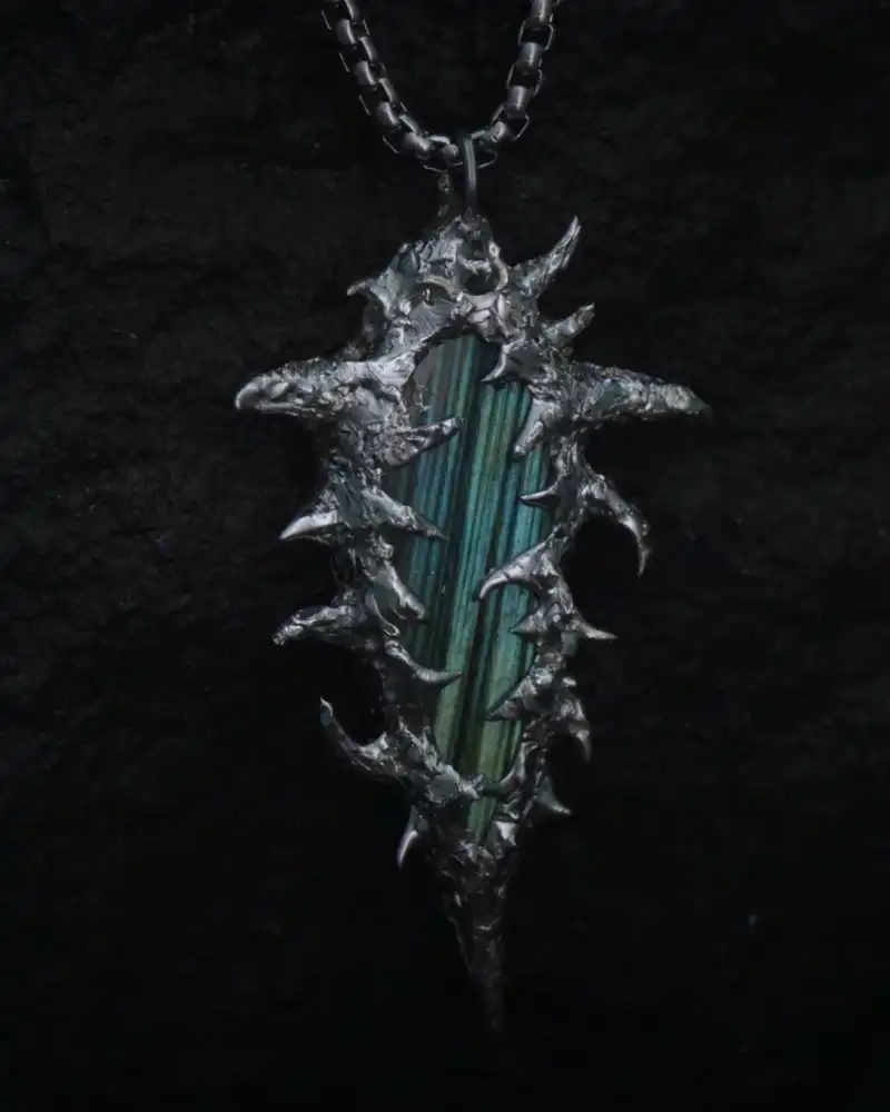 Fragmented Dawn, Hand Soldered Labradorite Necklace - view 1
