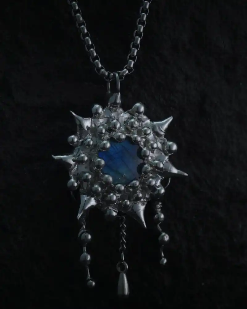 Eclipse Radiance, Unbound Labradorite Necklace - view 1