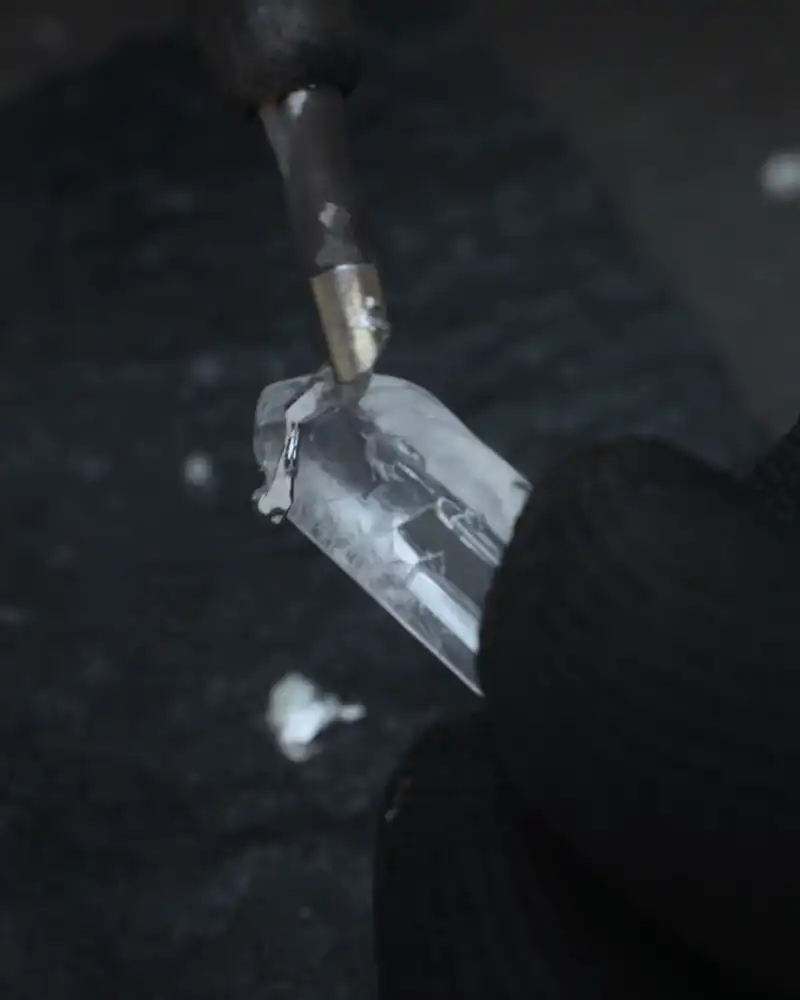 Frozen Covenant, Gothic Soldered Crystal Necklace - view 1