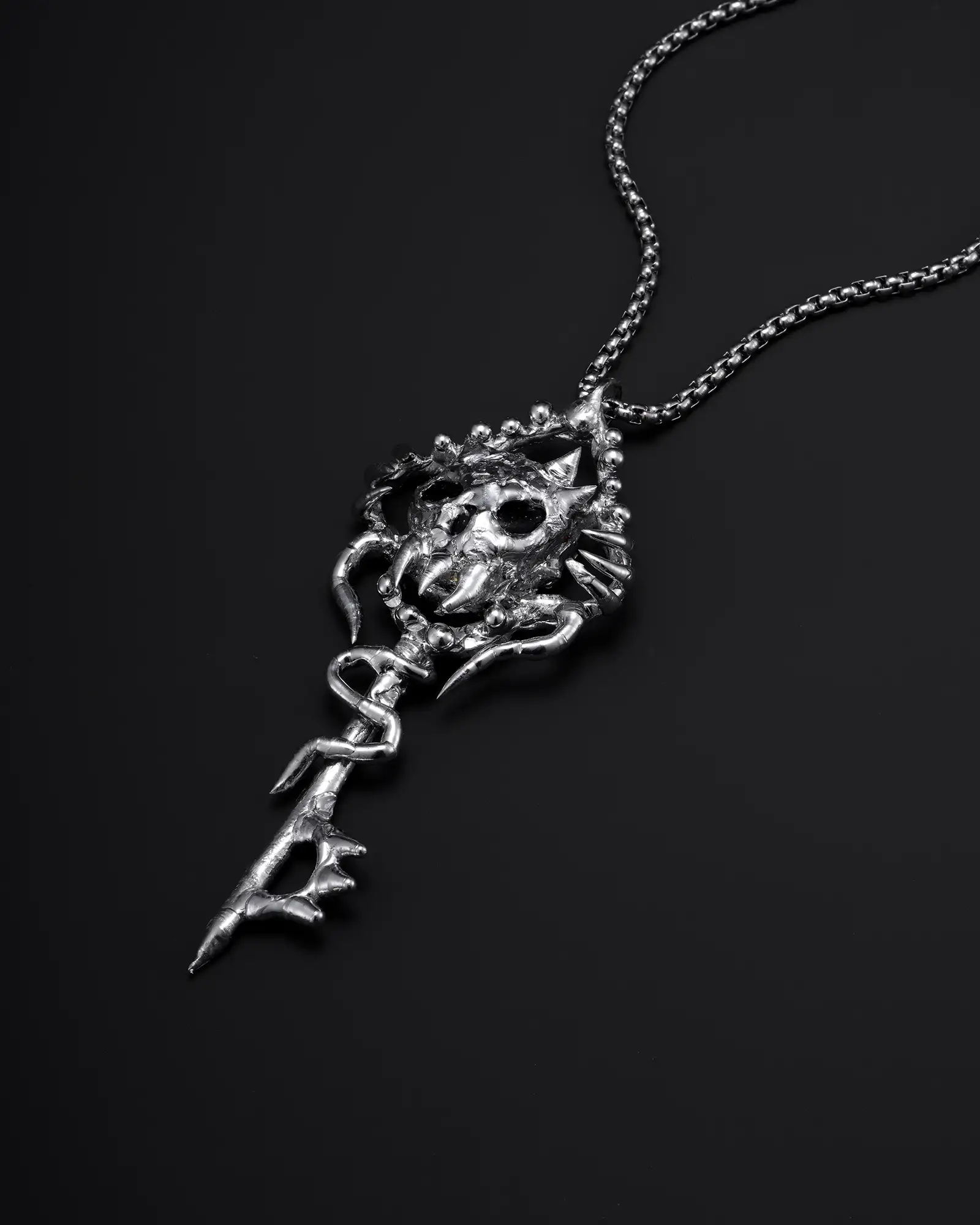 Key to Heaven, Devil Skull Key Necklace - view 2