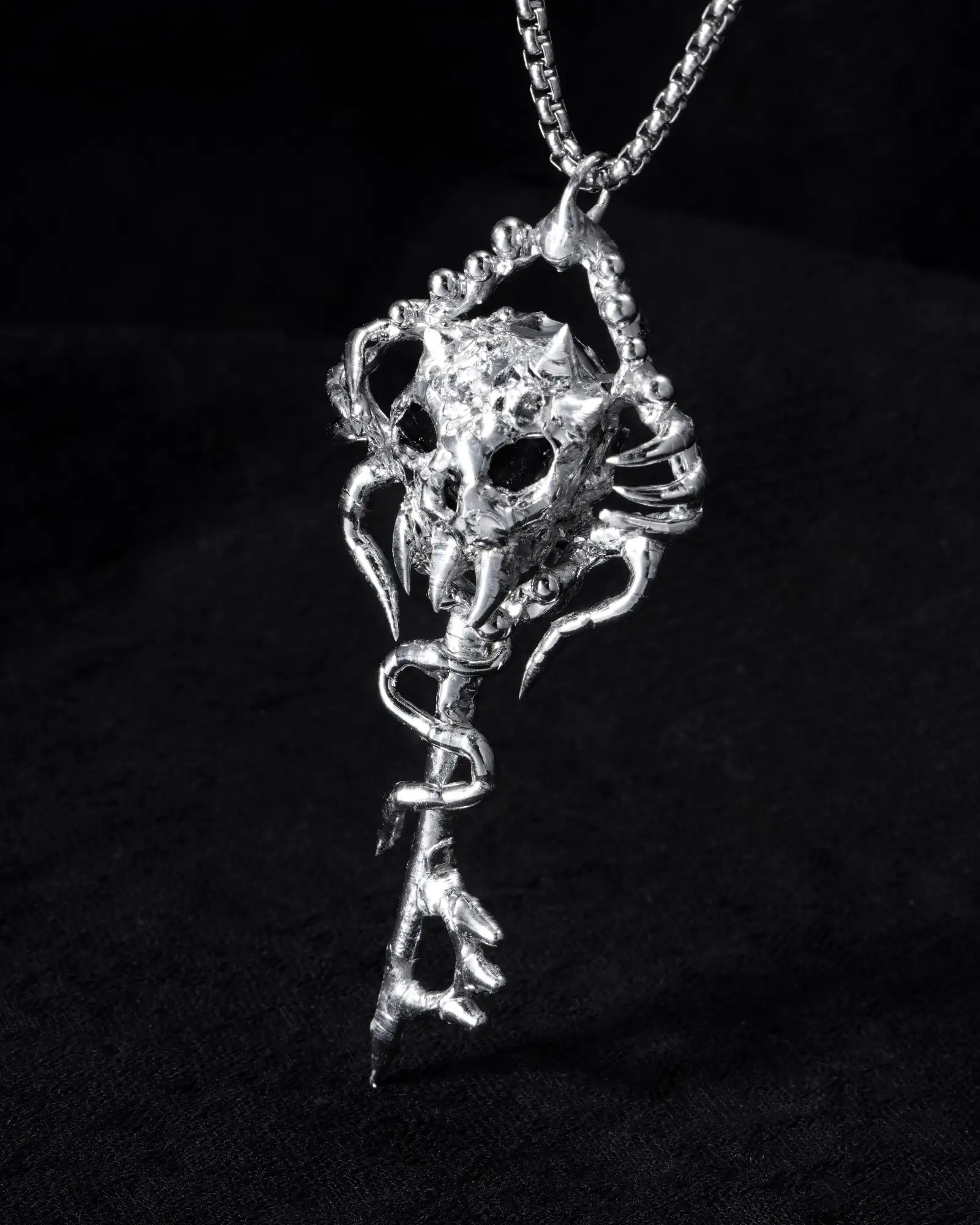 Key to Heaven, Devil Skull Key Necklace - view 4